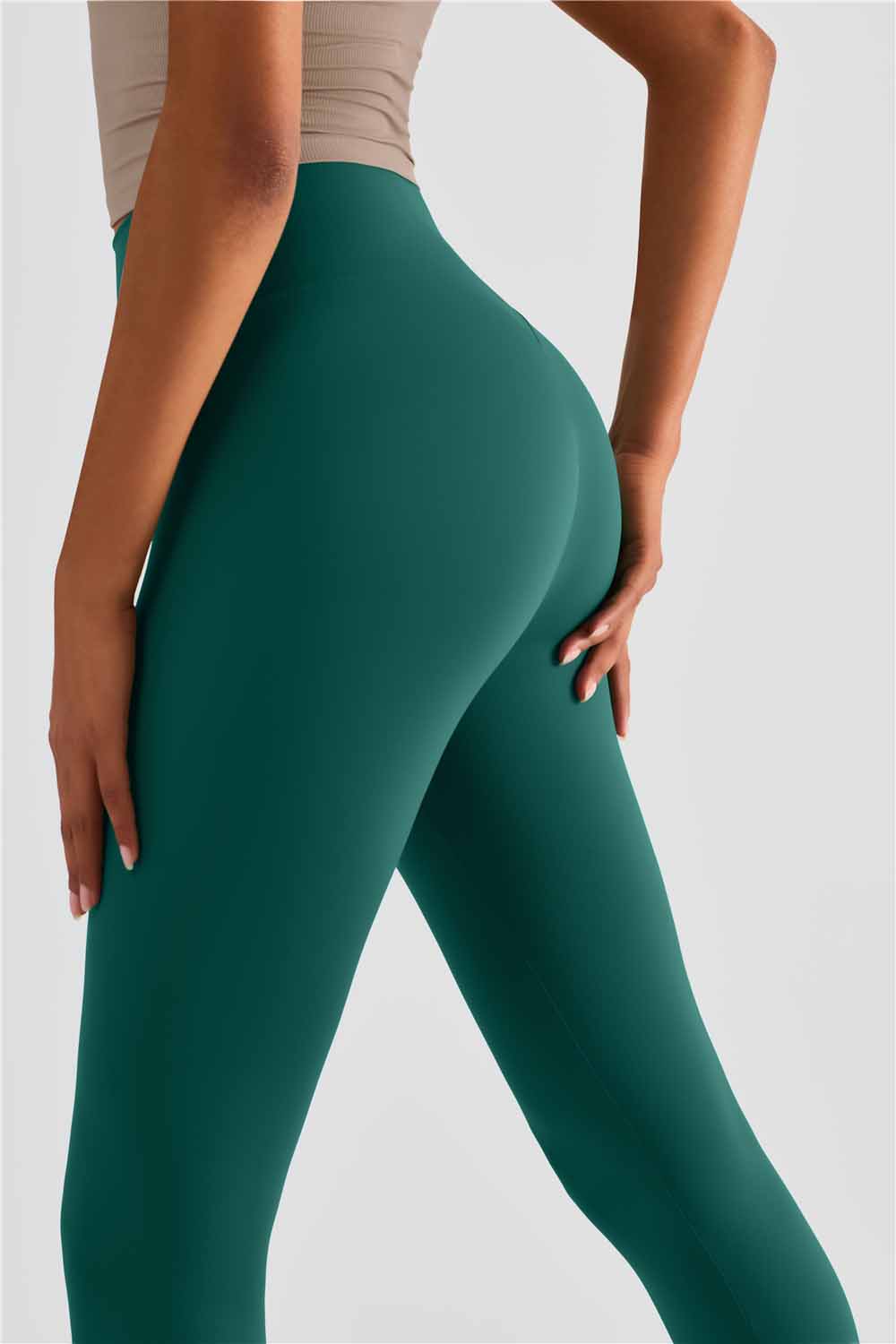 CK1486-NULS naked nine point yoga pants Women's Europe and America No T sport skinny fitness pants High waisted slimming hip lift peach pants