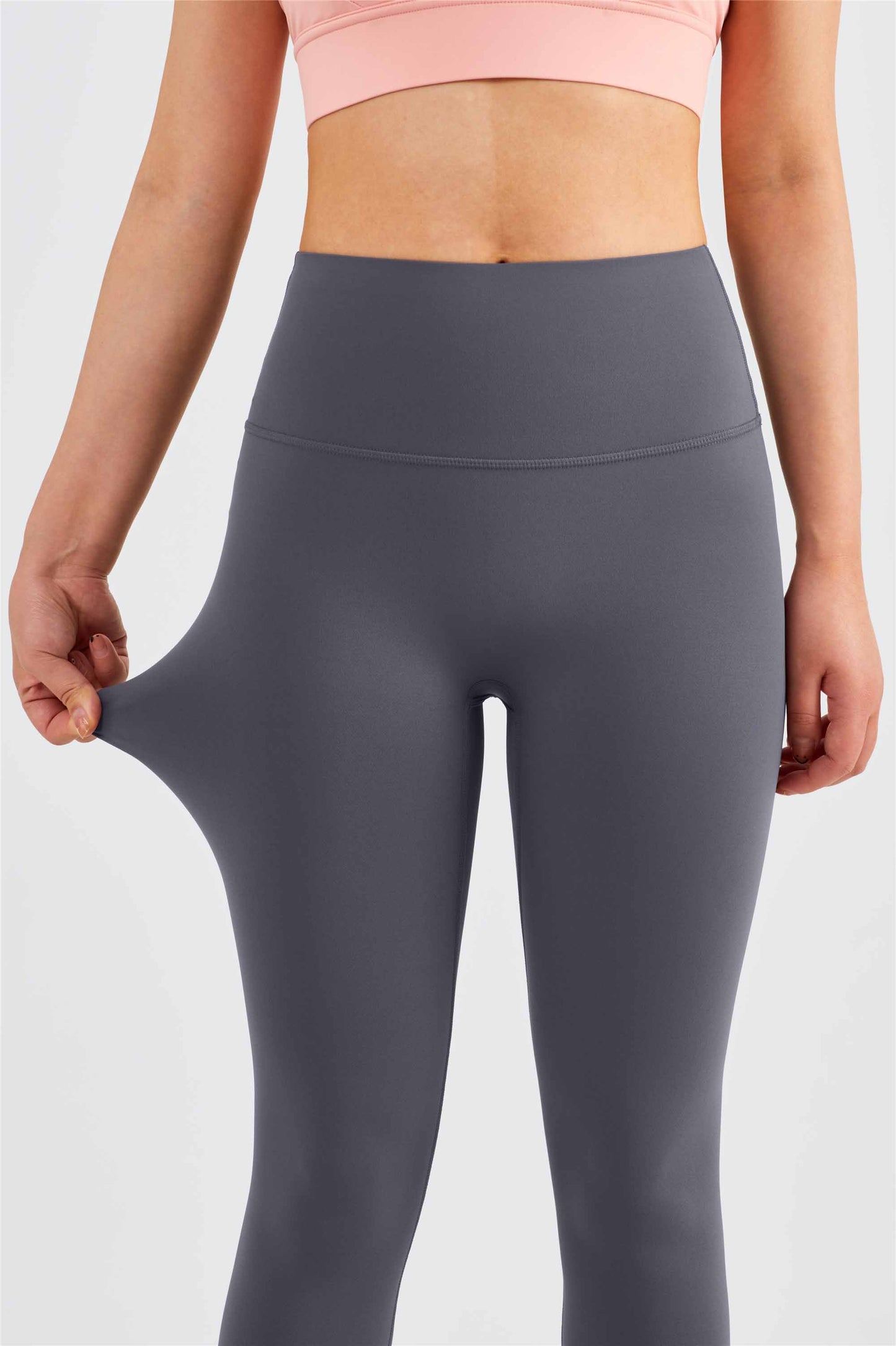 CK1525-Nuls Waist-hugging yoga pants Women's T-line anti-curl tights Peach Hip Lift Exercise pants