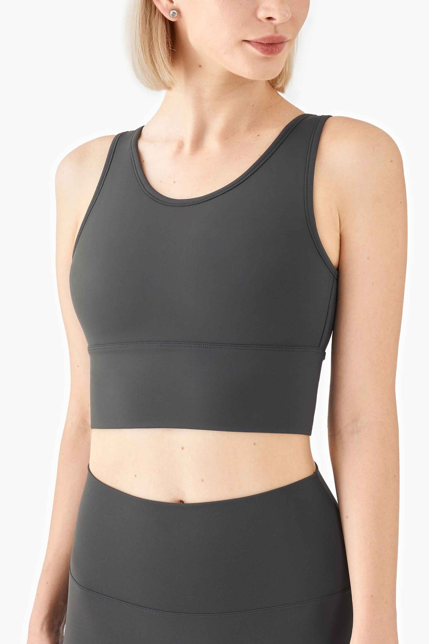 WX1203-BR high-neck anti-light sports underwear women gather yoga bra deep U strap beautiful back shock-absorbing vest yoga clothes