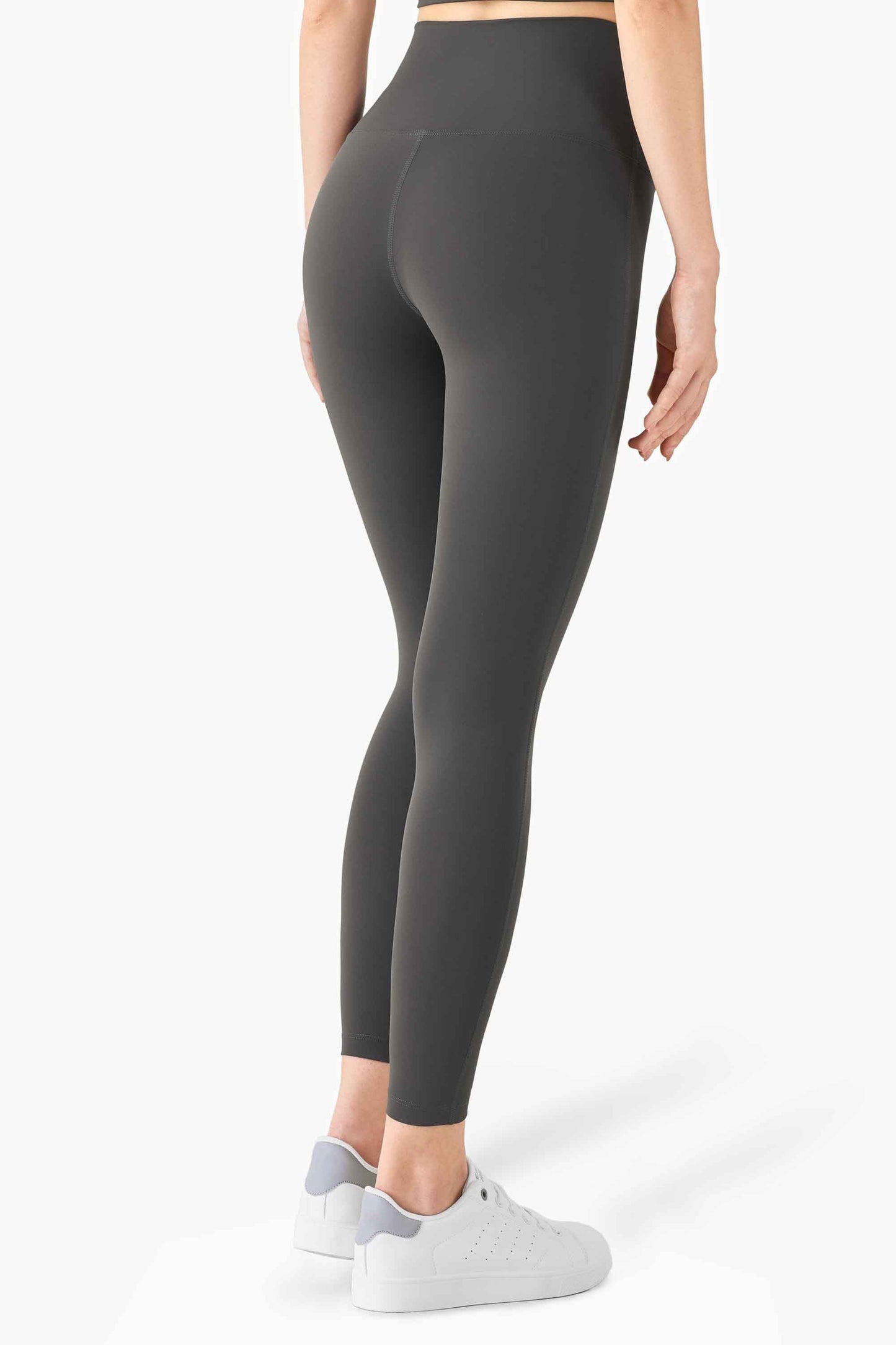 CK1204-BR European and American medium-intensity peach hip-lifting sports fitness leggings, seamless and naked feel high-waisted tight yoga pants.