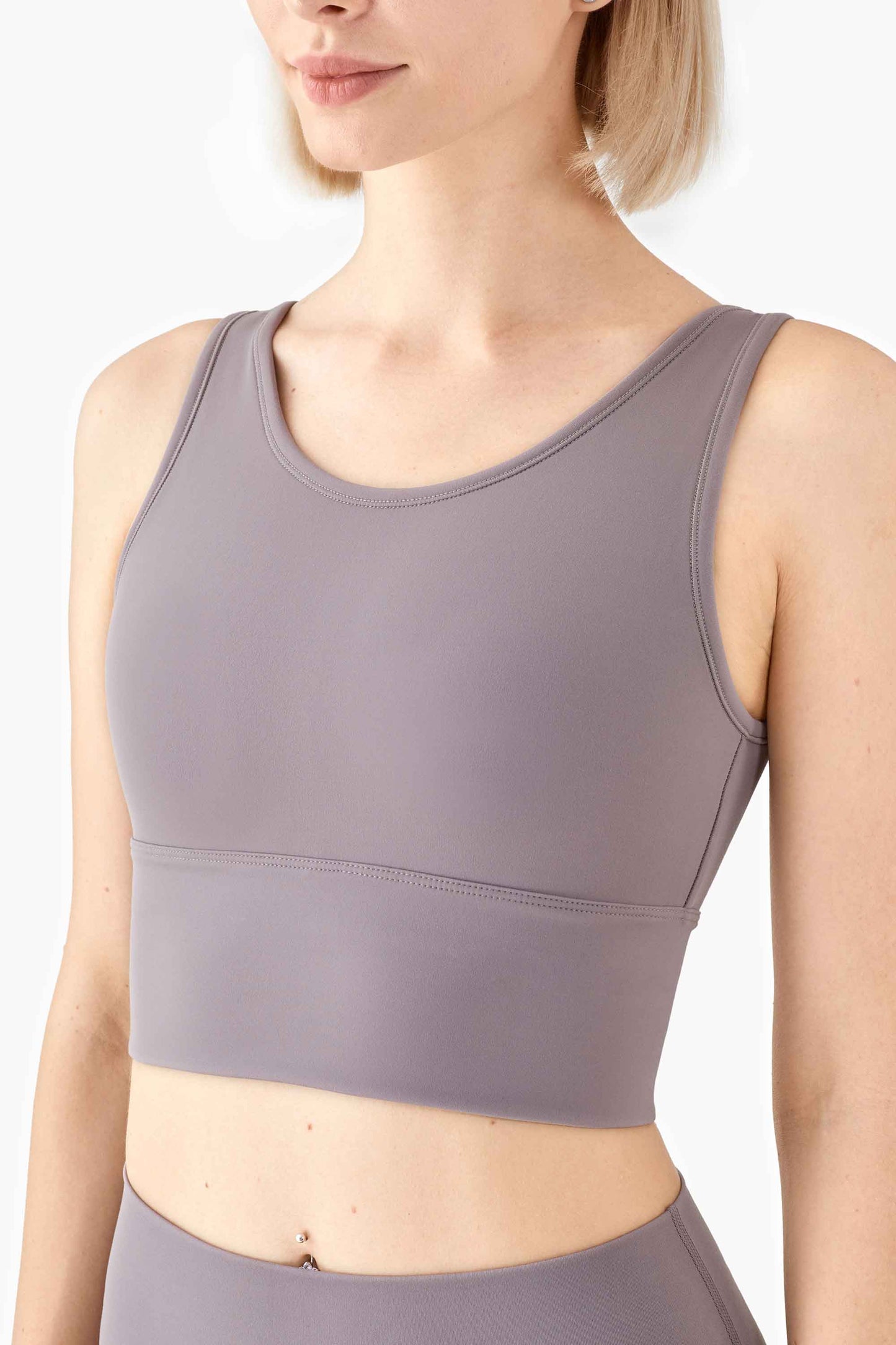 WX1203-BR high-neck anti-light sports underwear women gather yoga bra deep U strap beautiful back shock-absorbing vest yoga clothes