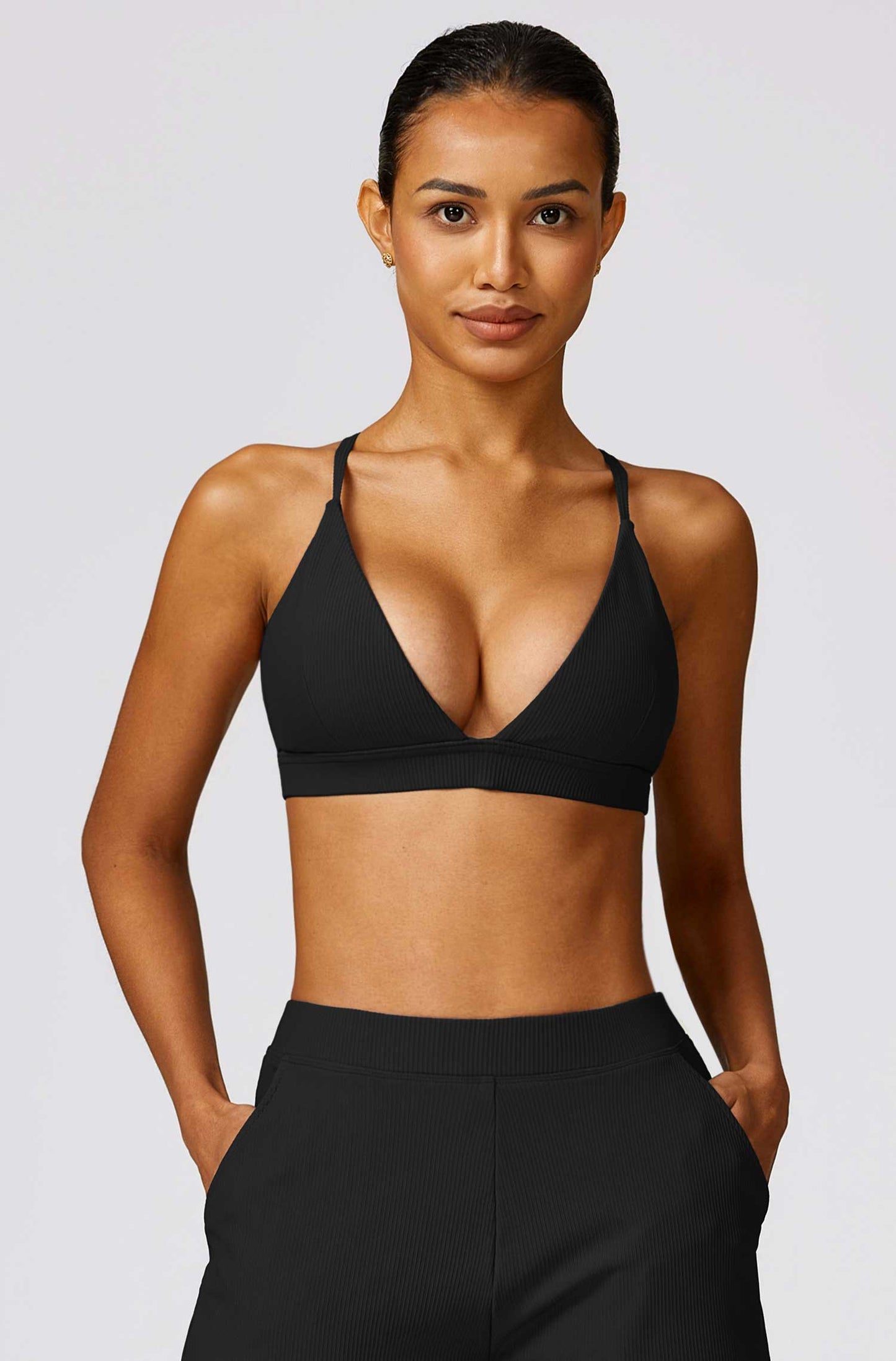 HR8526-3-Threaded quick-drying yoga bra beautiful back fitness clothing women's sexy outerwear tight-fitting sports underwear