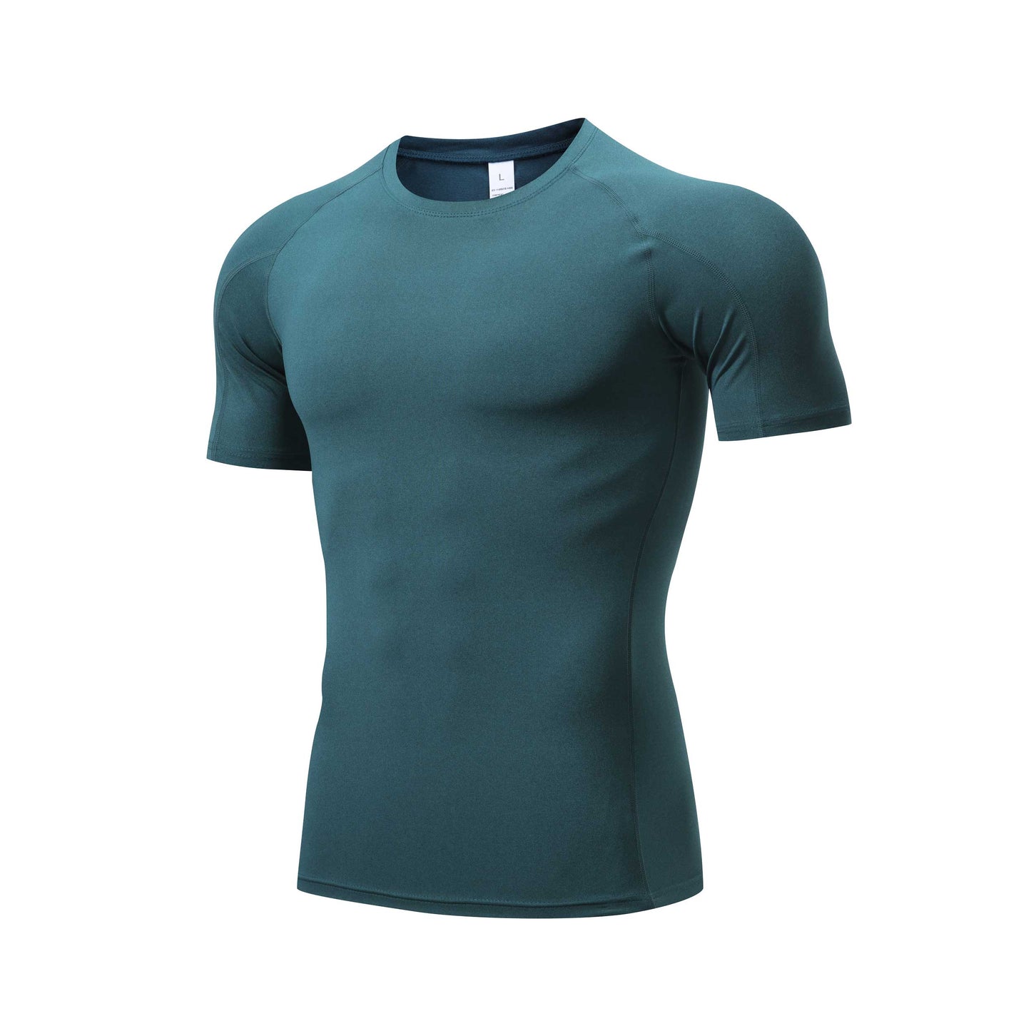 HRYTG1032-Men's PRO tights short sleeve sports running training clothes basketball fitness clothes quick dry short sleeve T-shirt