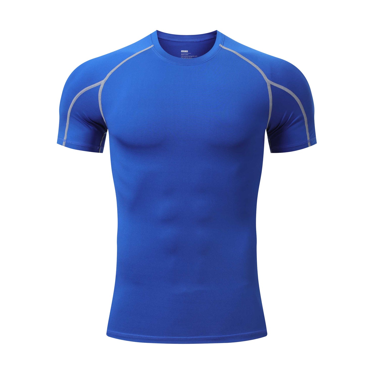 HRYTG1032-Men's PRO tights short sleeve sports running training clothes basketball fitness clothes quick dry short sleeve T-shirt