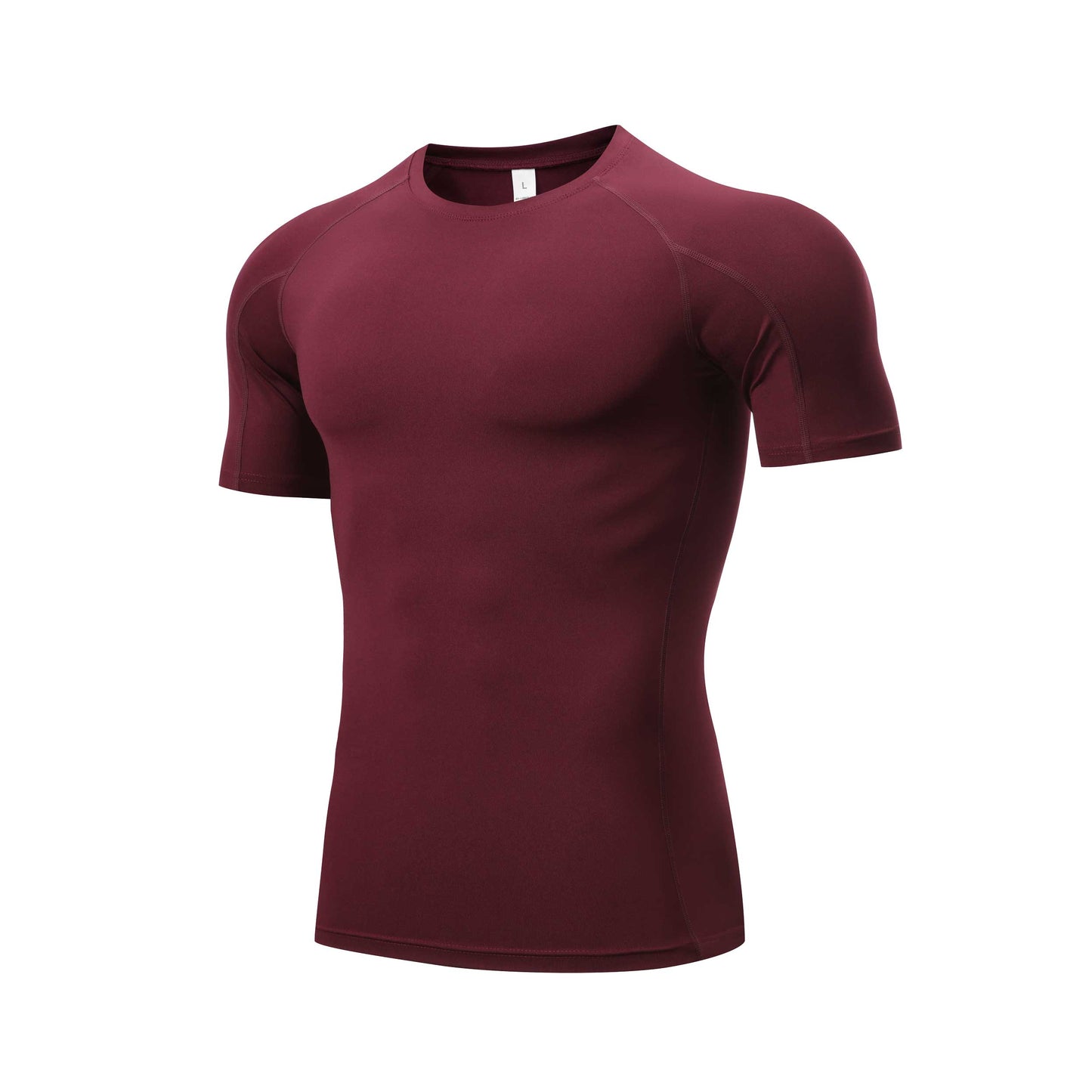 HRYTG1032-Men's PRO tights short sleeve sports running training clothes basketball fitness clothes quick dry short sleeve T-shirt