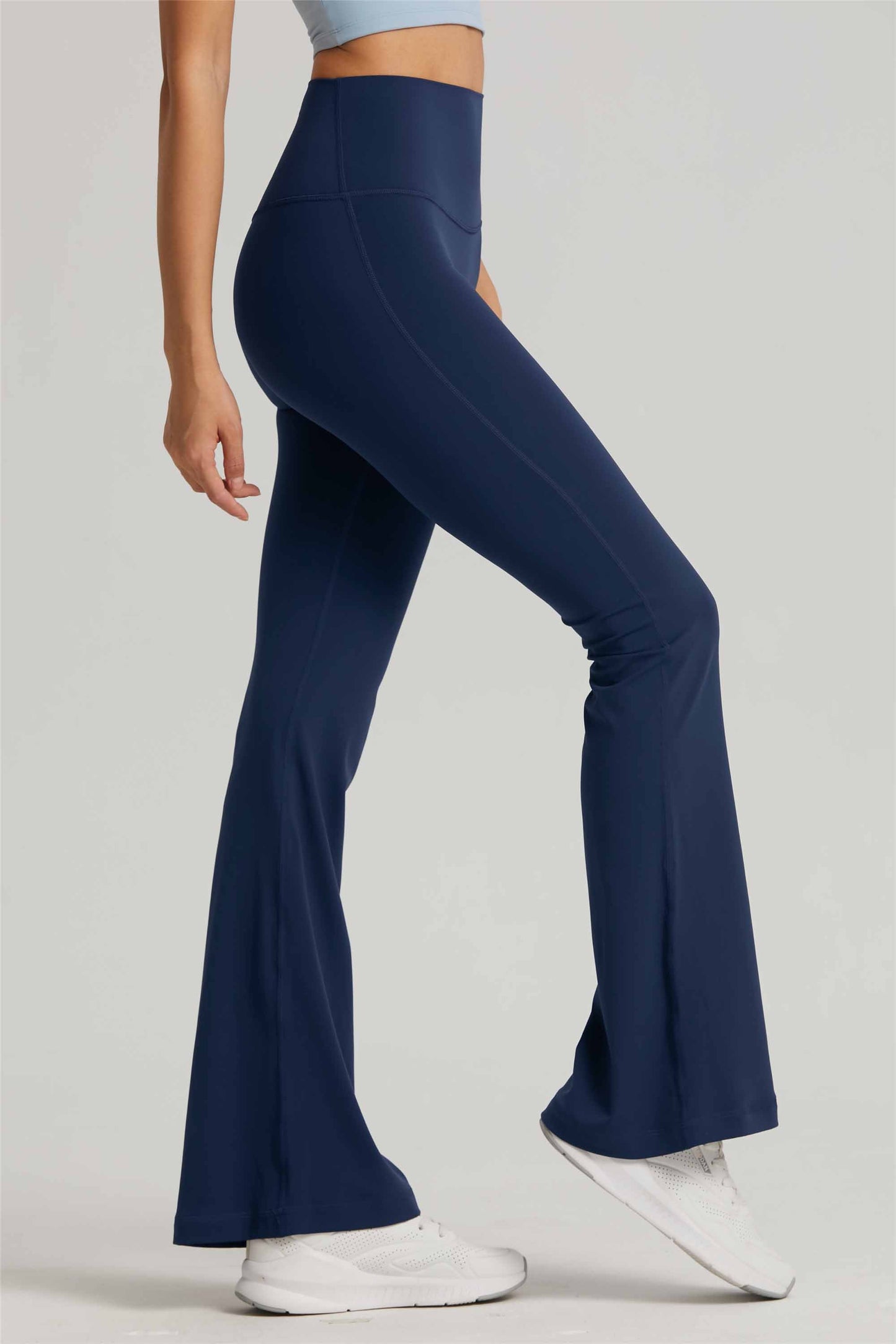 CK1524-NUF Lycra nude no size Yoga flares women's high-waisted hip lift yoga dress autumn no T micro yoga pants