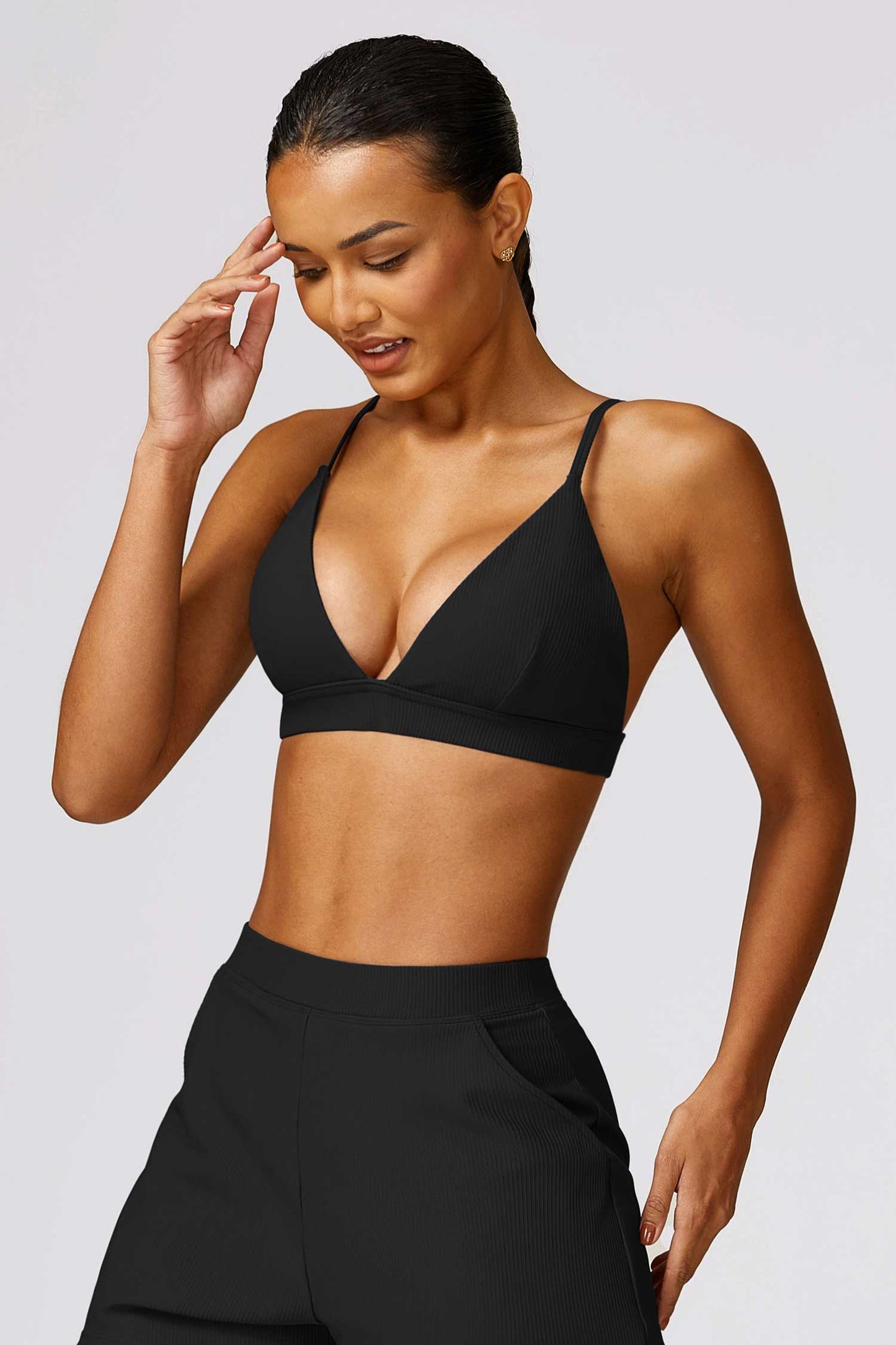 HR8526-3-Threaded quick-drying yoga bra beautiful back fitness clothing women's sexy outerwear tight-fitting sports underwear