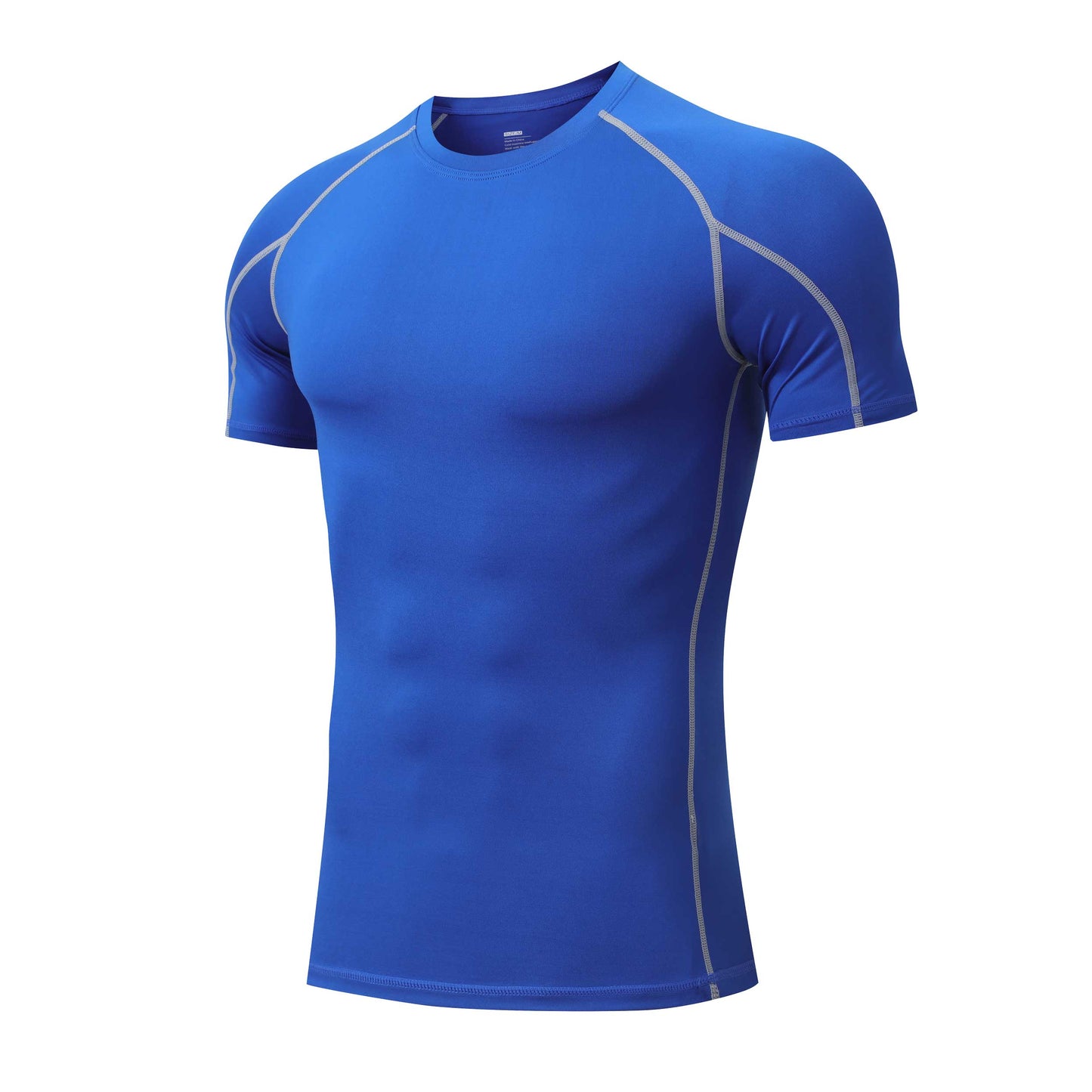 HRYTG1032-Men's PRO tights short sleeve sports running training clothes basketball fitness clothes quick dry short sleeve T-shirt