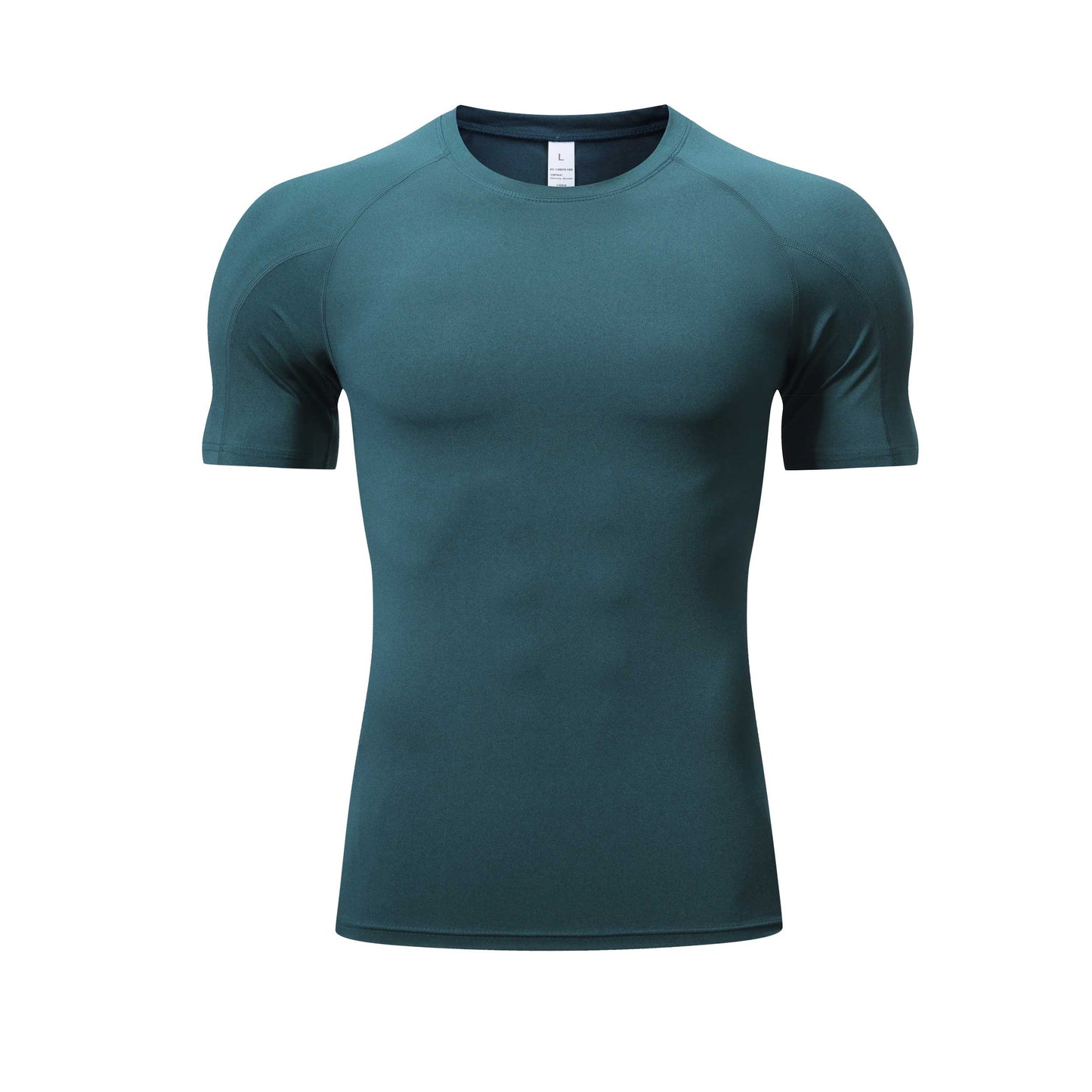 HRYTG1032-Men's PRO tights short sleeve sports running training clothes basketball fitness clothes quick dry short sleeve T-shirt