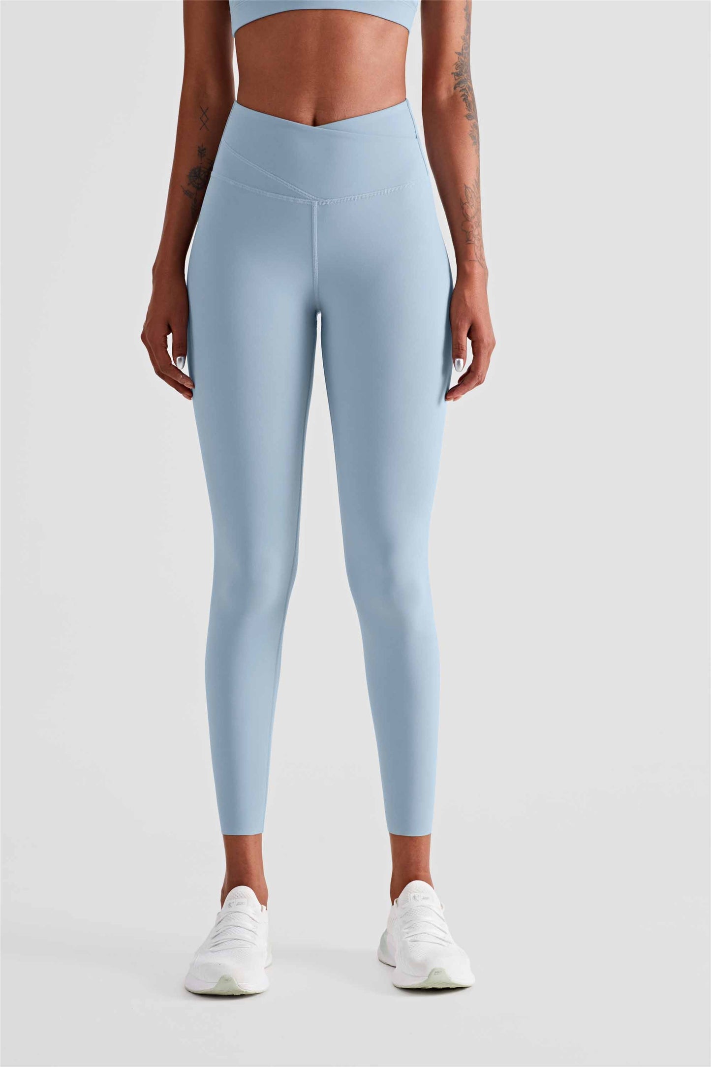 CK1413-LUX Naked seamless Yoga pants Women's double-layer abdominal compression high-waisted fitness pants Peach hip lift exercise tights