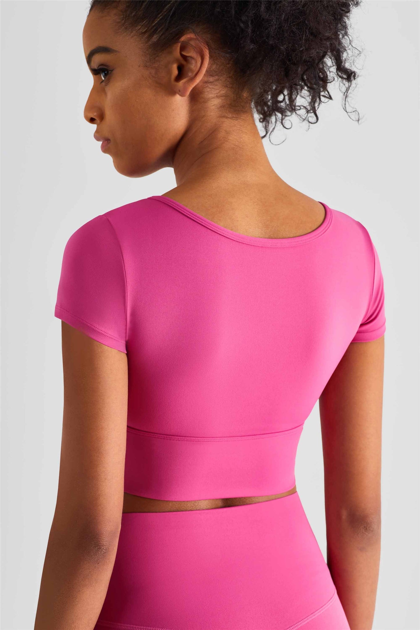 TXB1440-NULS Yoga dress short sleeve with chest cushion sexy V-neck fitness vest cross Europe and the United States to wear sports T-shirt women