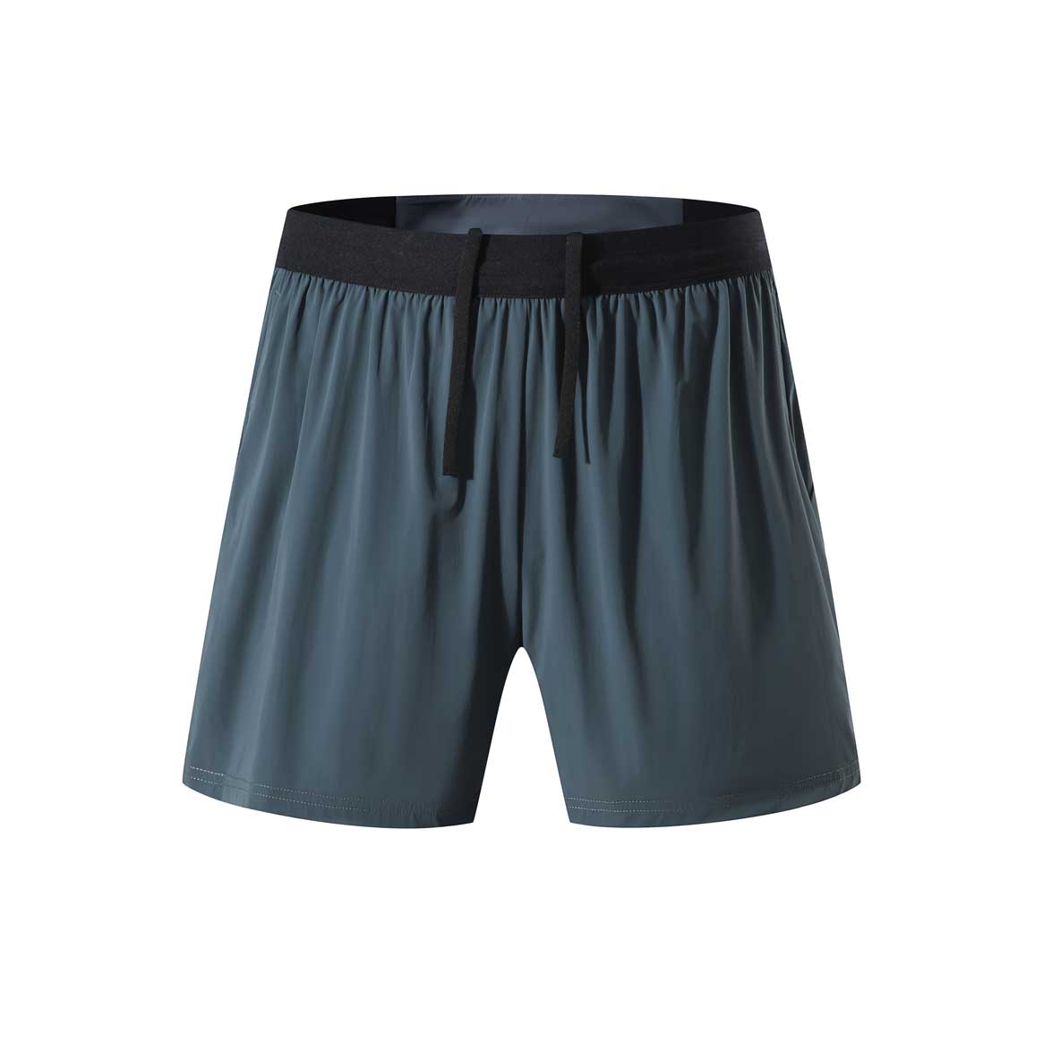HRDK23402-Men's quick-drying running shorts with summer lining, faux two-piece nylon double-layer shorts for outdoor marathons