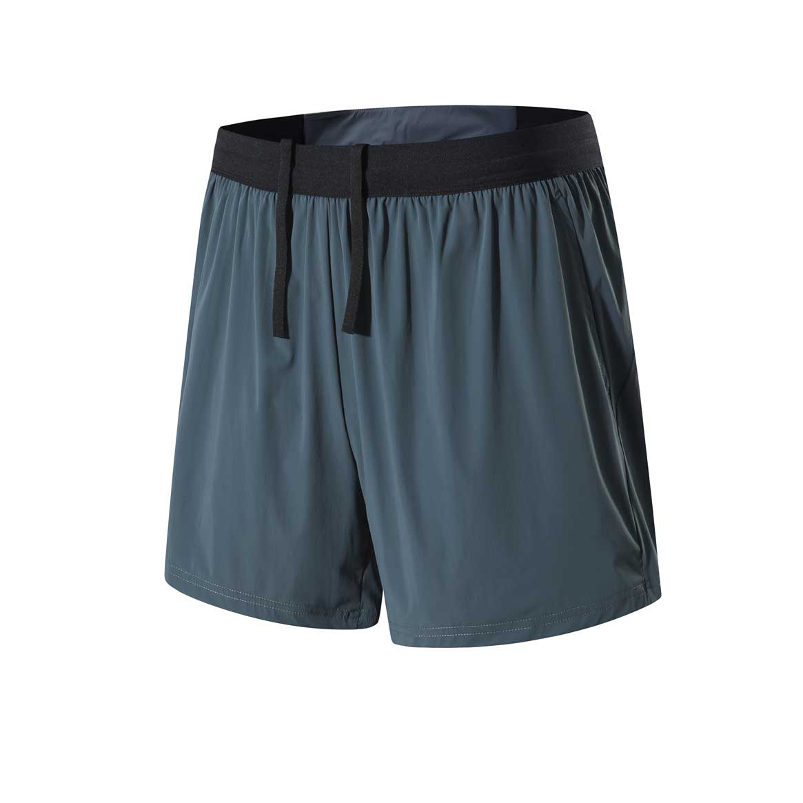 HRDK23402-Men's quick-drying running shorts with summer lining, faux two-piece nylon double-layer shorts for outdoor marathons