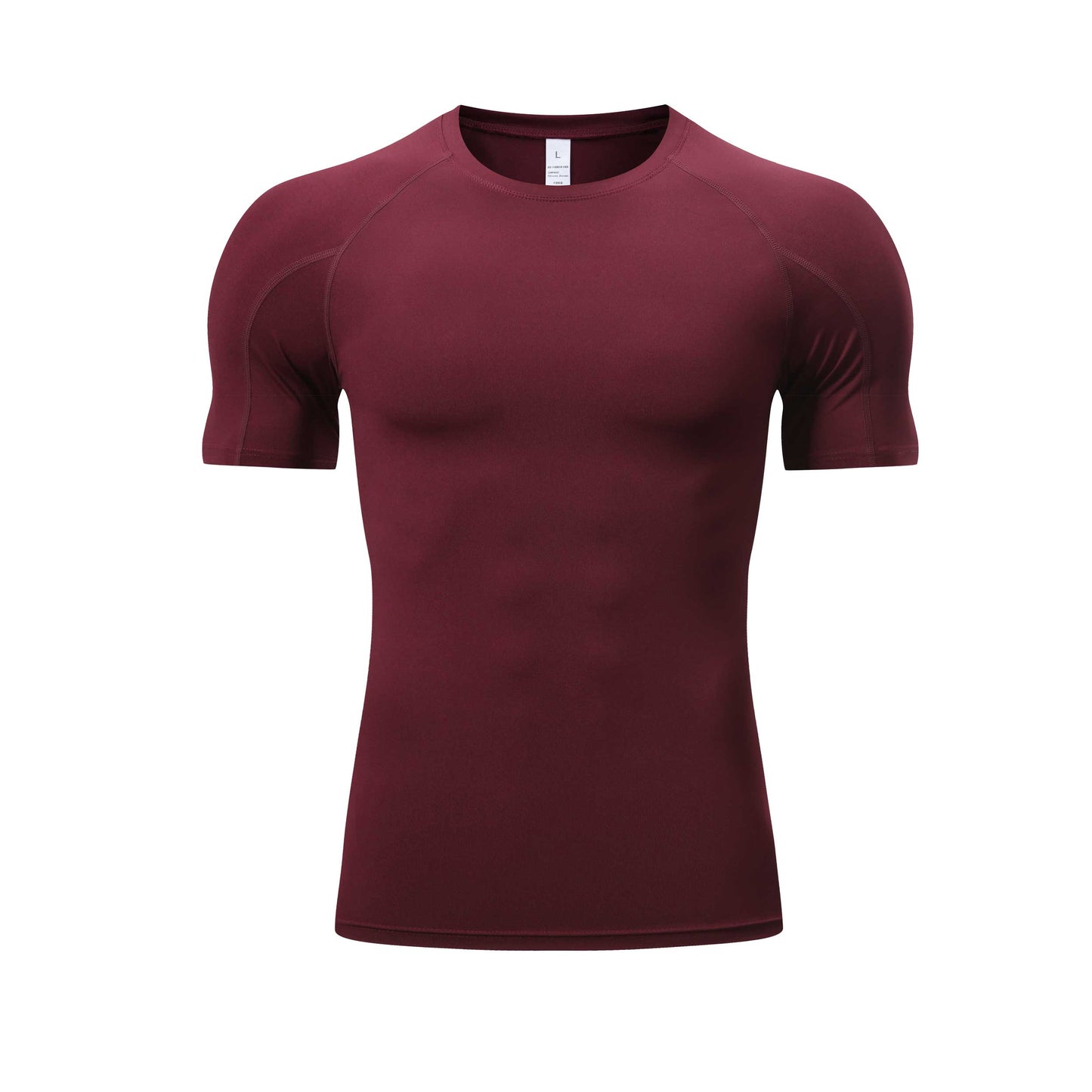 HRYTG1032-Men's PRO tights short sleeve sports running training clothes basketball fitness clothes quick dry short sleeve T-shirt