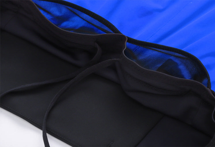HRDK90025-Men's high-waisted compression running shorts for off-road running, marathon training, and fitness