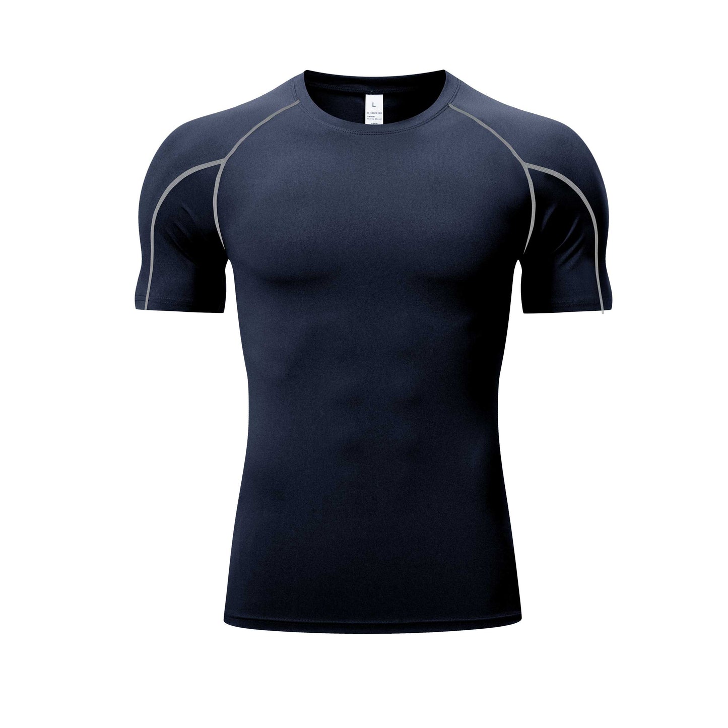 HRYTG1032-Men's PRO tights short sleeve sports running training clothes basketball fitness clothes quick dry short sleeve T-shirt