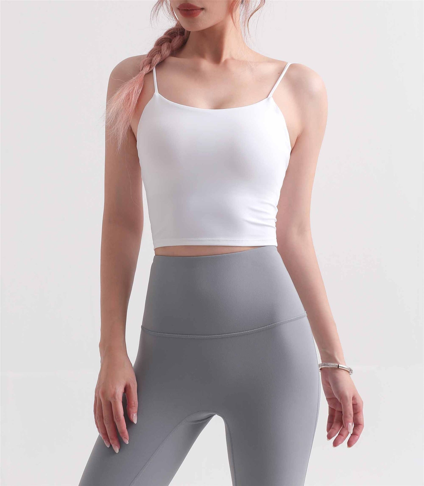 WX1480-LC Lycra Slimming Hot Yoga Bra with Suspenders Sports vest with chest pads Wear fitness underwear over