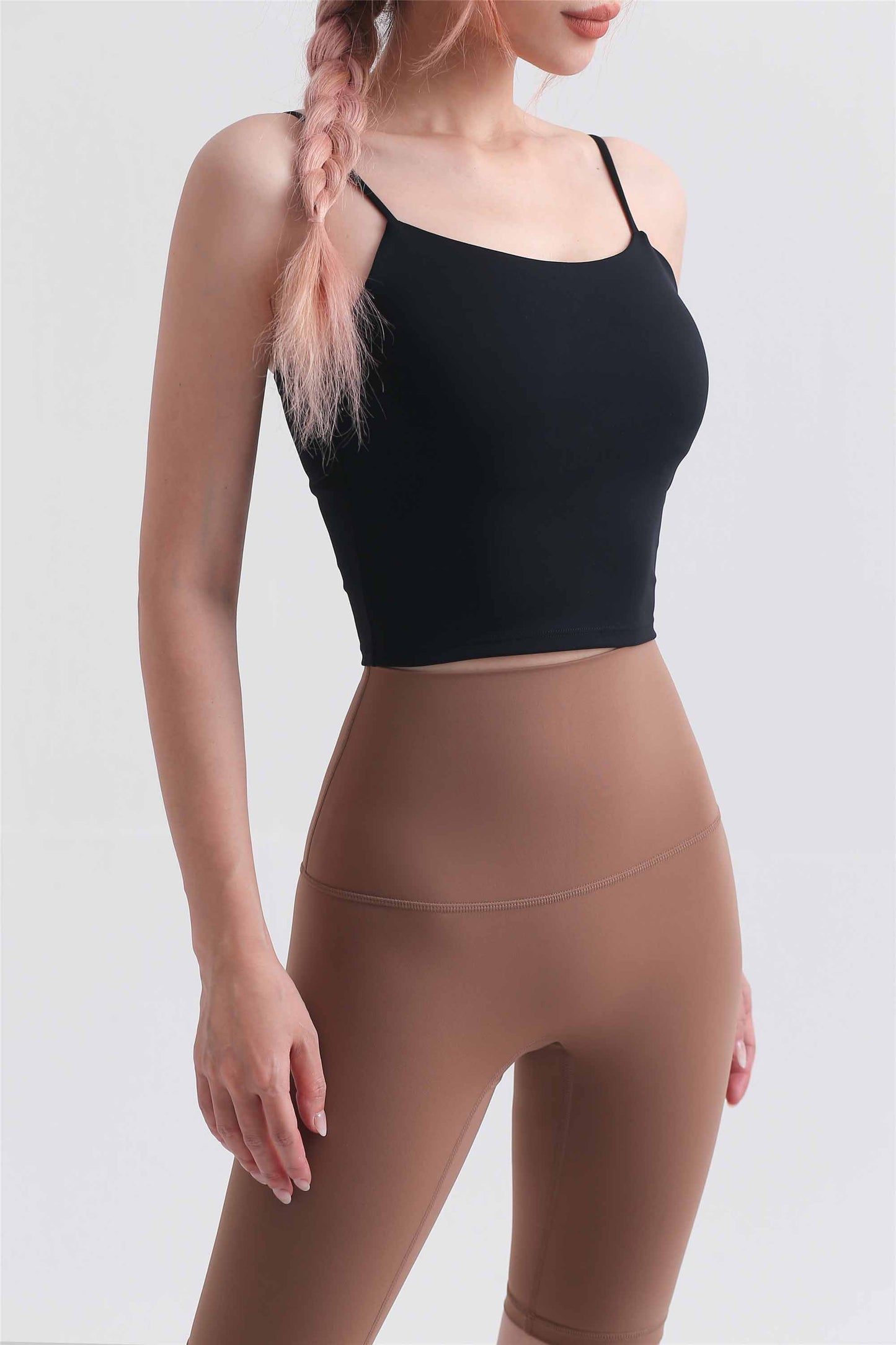 WX1480-LC Lycra Slimming Hot Yoga Bra with Suspenders Sports vest with chest pads Wear fitness underwear over
