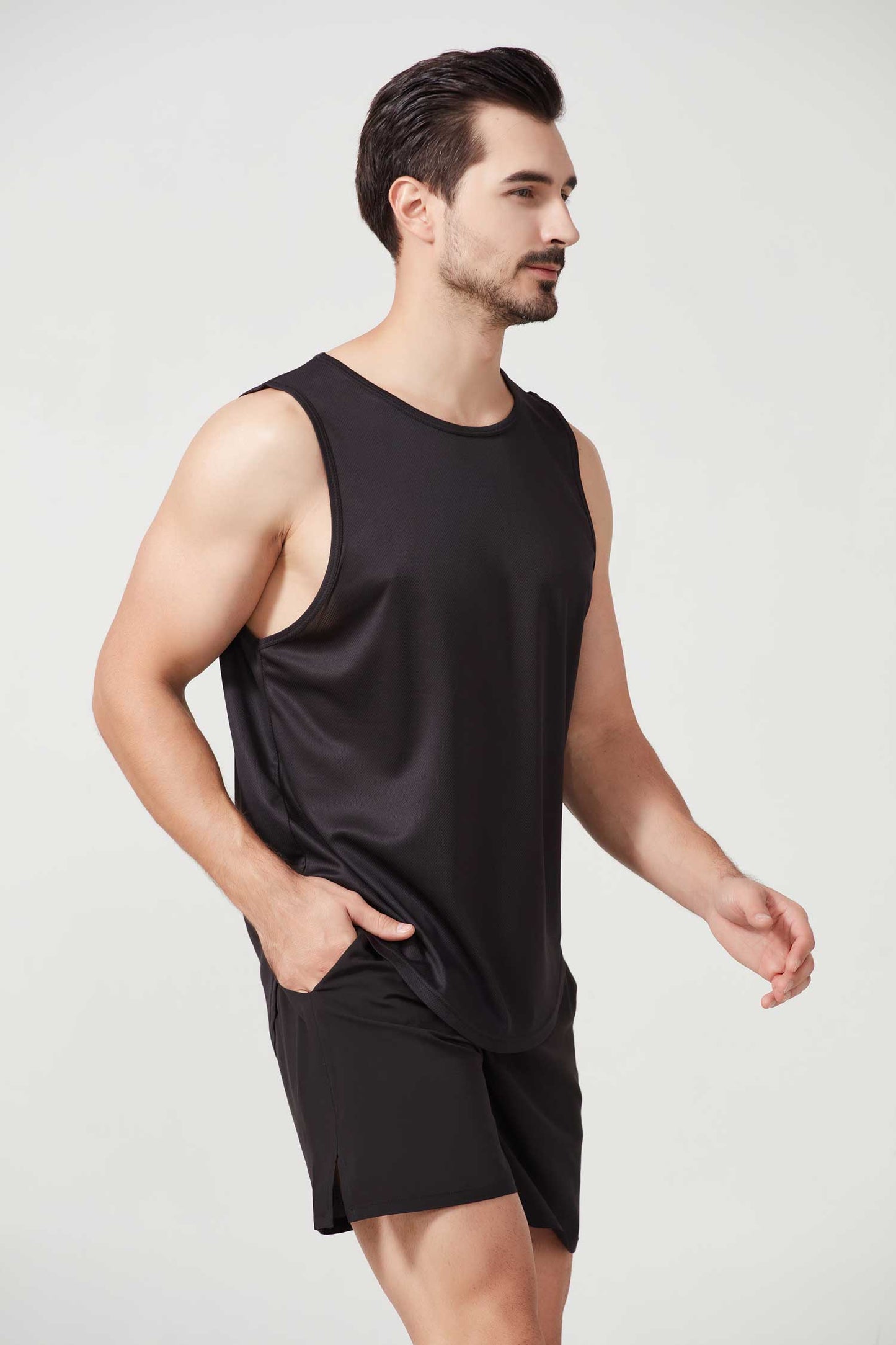 HRBX10001-Summer marathon quick-drying sports vest for men, sleeveless tank top for running and training, loose fit for basketball