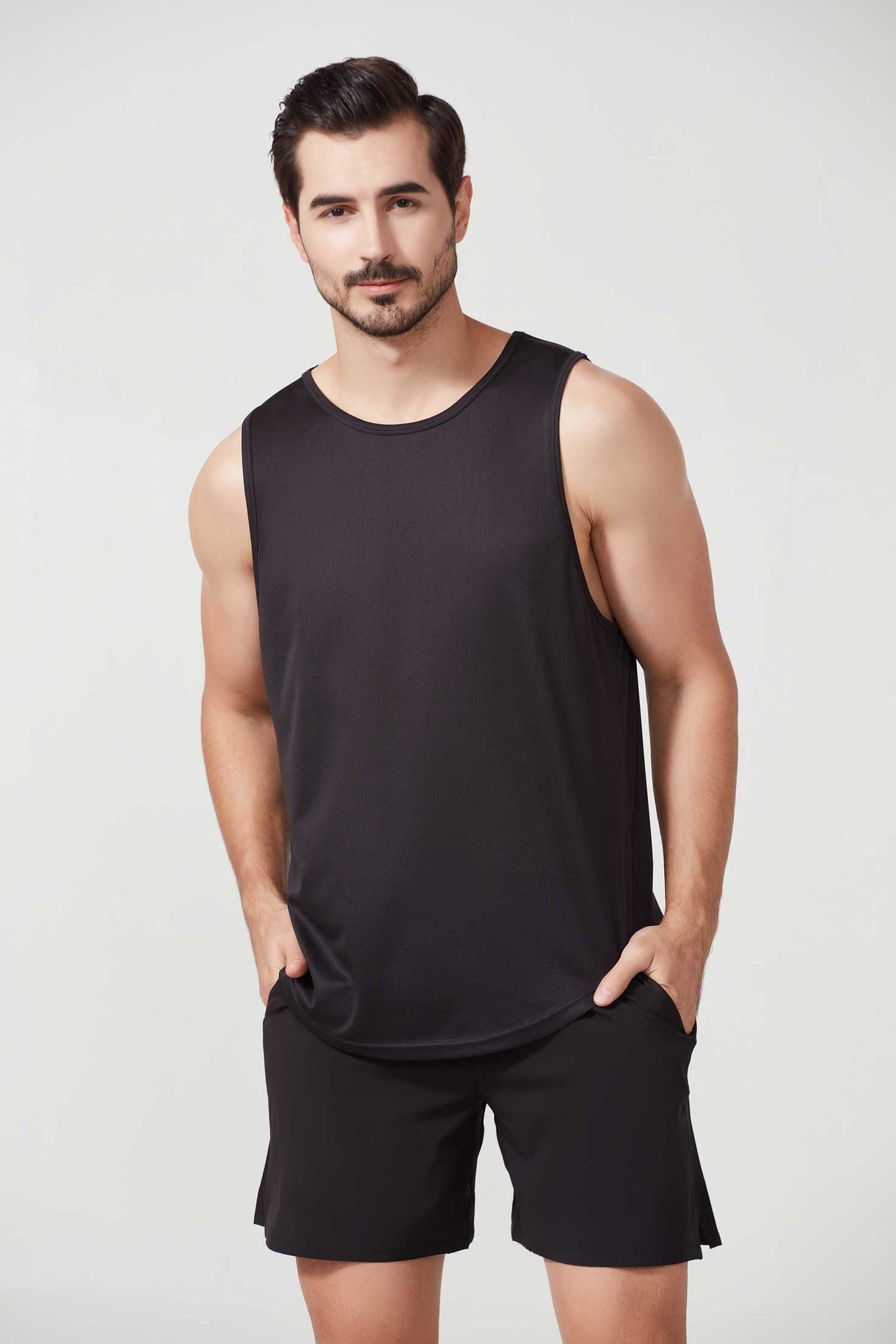 HRBX10001-Summer marathon quick-drying sports vest for men, sleeveless tank top for running and training, loose fit for basketball