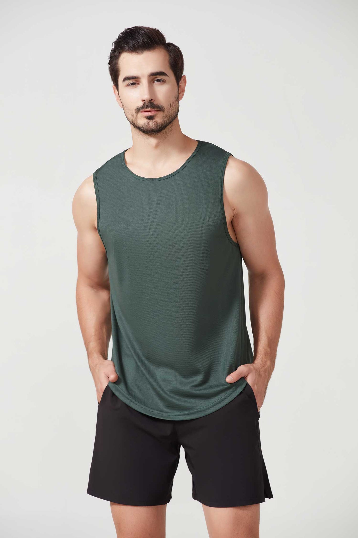 HRBX10001-Summer marathon quick-drying sports vest for men, sleeveless tank top for running and training, loose fit for basketball