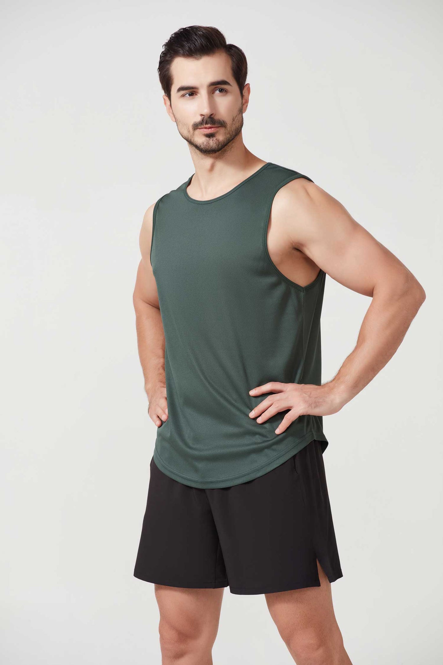 HRBX10001-Summer marathon quick-drying sports vest for men, sleeveless tank top for running and training, loose fit for basketball