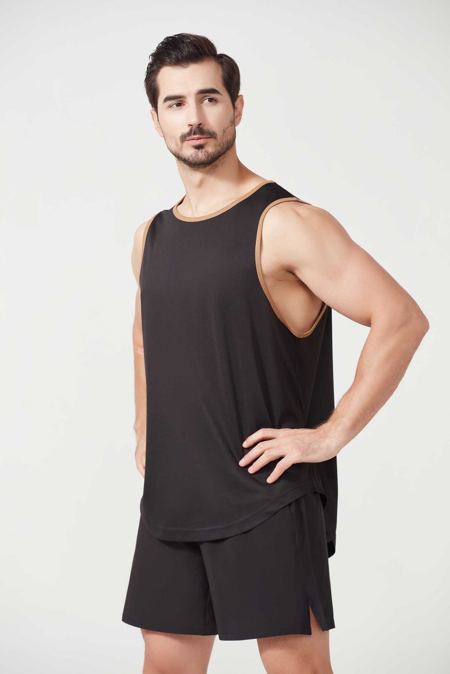 HRBX10001-Summer marathon quick-drying sports vest for men, sleeveless tank top for running and training, loose fit for basketball