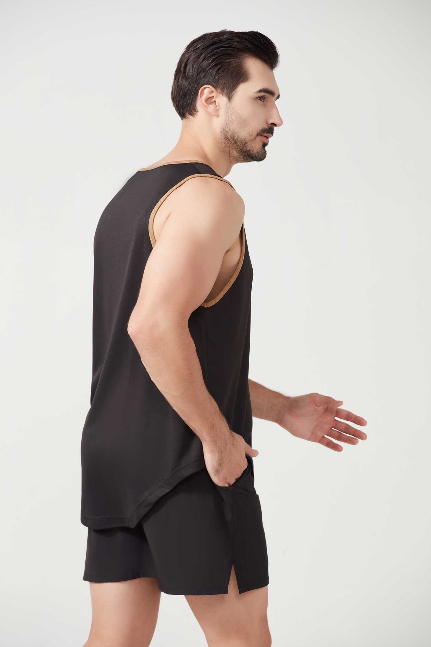 HRBX10001-Summer marathon quick-drying sports vest for men, sleeveless tank top for running and training, loose fit for basketball
