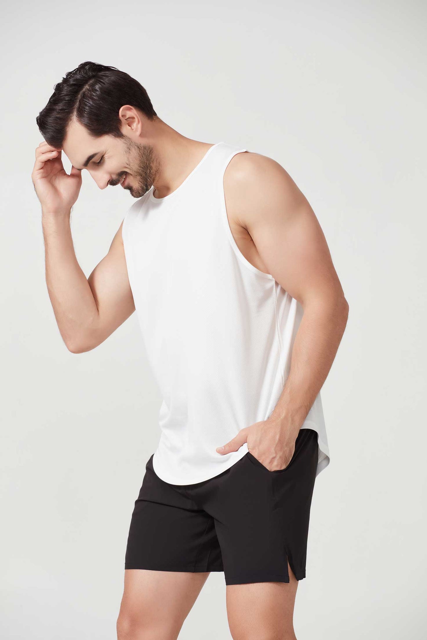 HRBX10001-Summer marathon quick-drying sports vest for men, sleeveless tank top for running and training, loose fit for basketball
