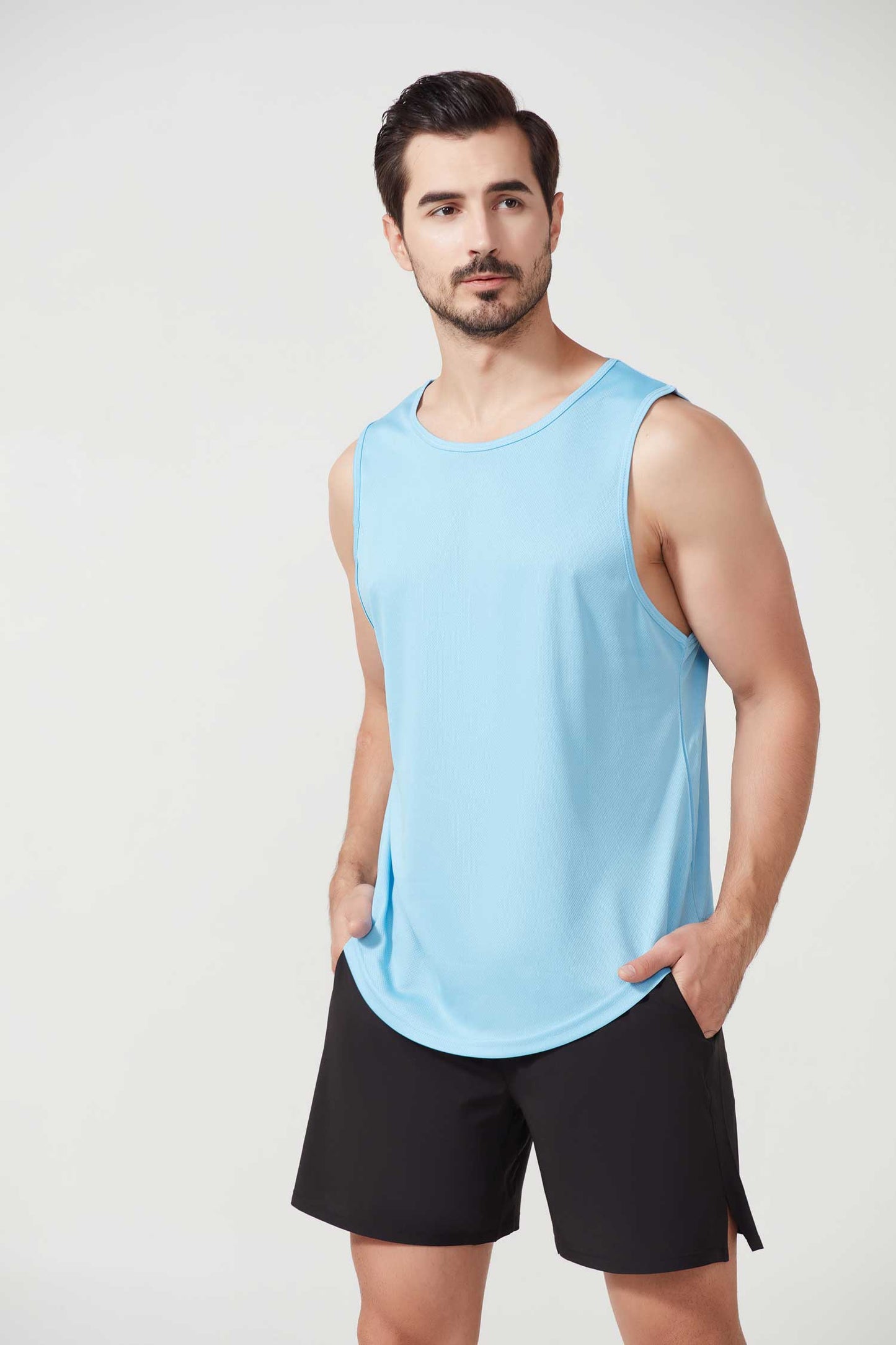 HRBX10001-Summer marathon quick-drying sports vest for men, sleeveless tank top for running and training, loose fit for basketball