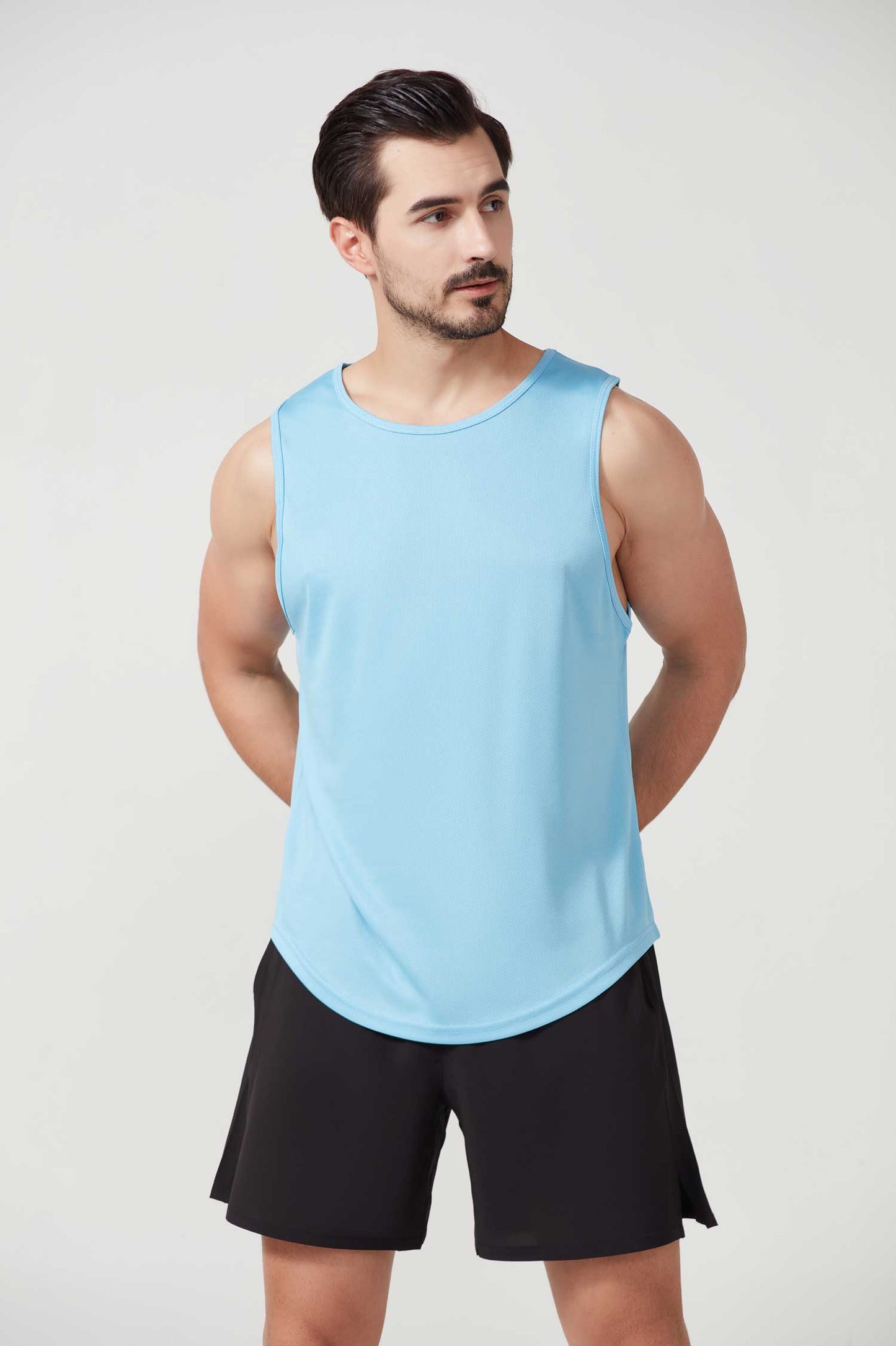 HRBX10001-Summer marathon quick-drying sports vest for men, sleeveless tank top for running and training, loose fit for basketball