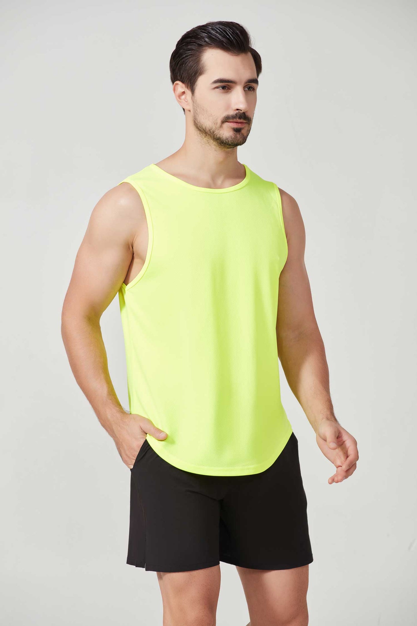 HRBX10001-Summer marathon quick-drying sports vest for men, sleeveless tank top for running and training, loose fit for basketball