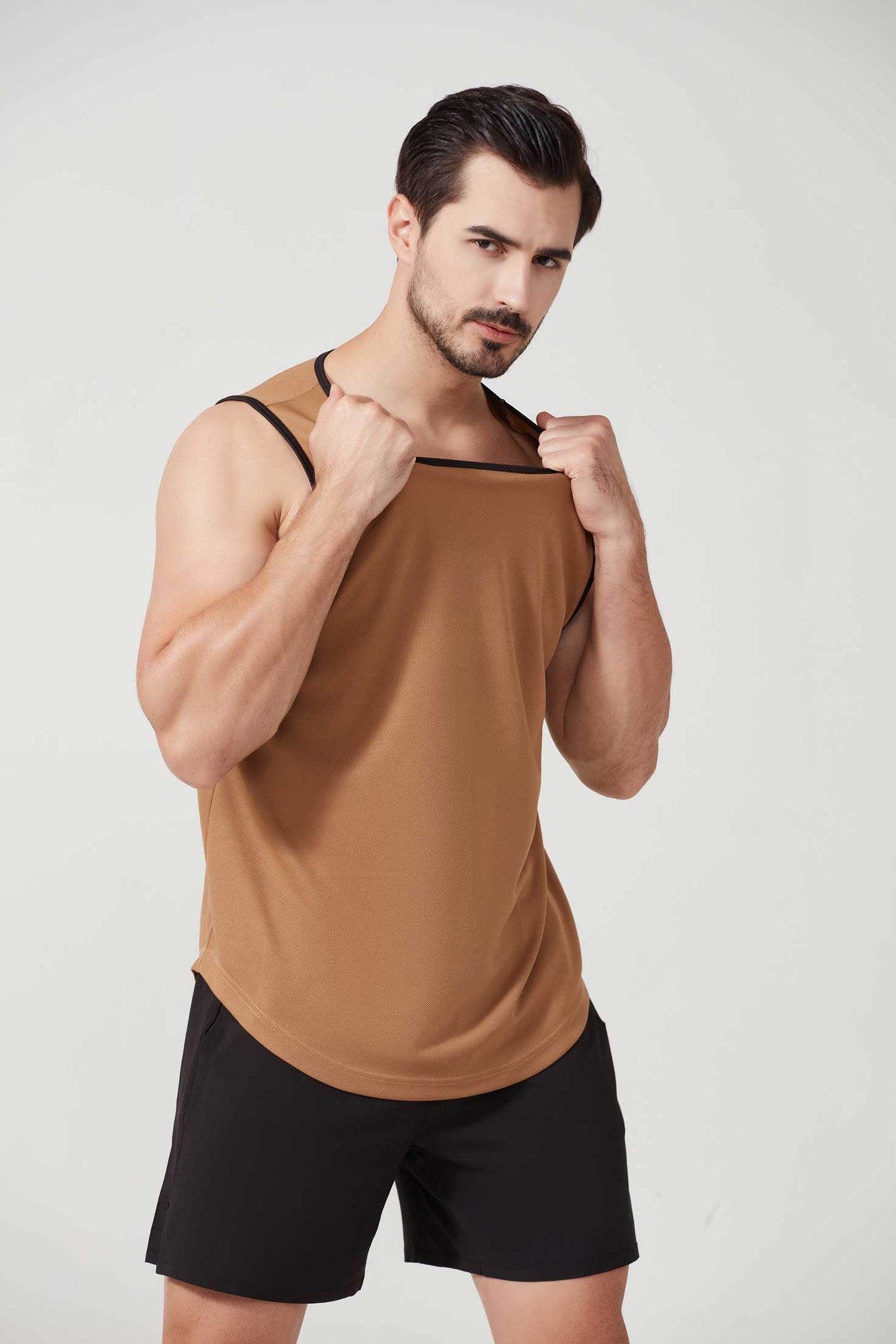 HRBX10001-Summer marathon quick-drying sports vest for men, sleeveless tank top for running and training, loose fit for basketball