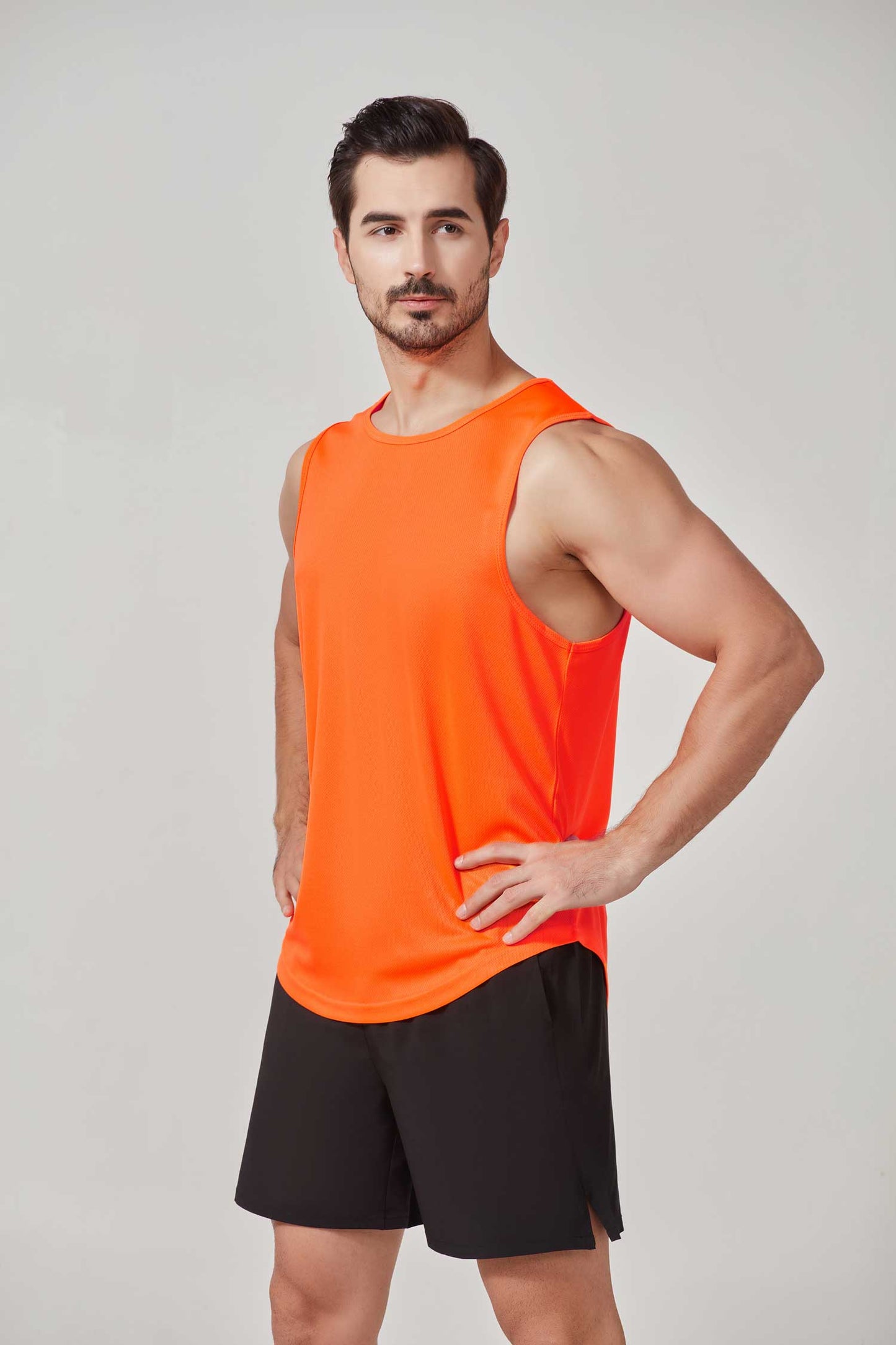 HRBX10001-Summer marathon quick-drying sports vest for men, sleeveless tank top for running and training, loose fit for basketball
