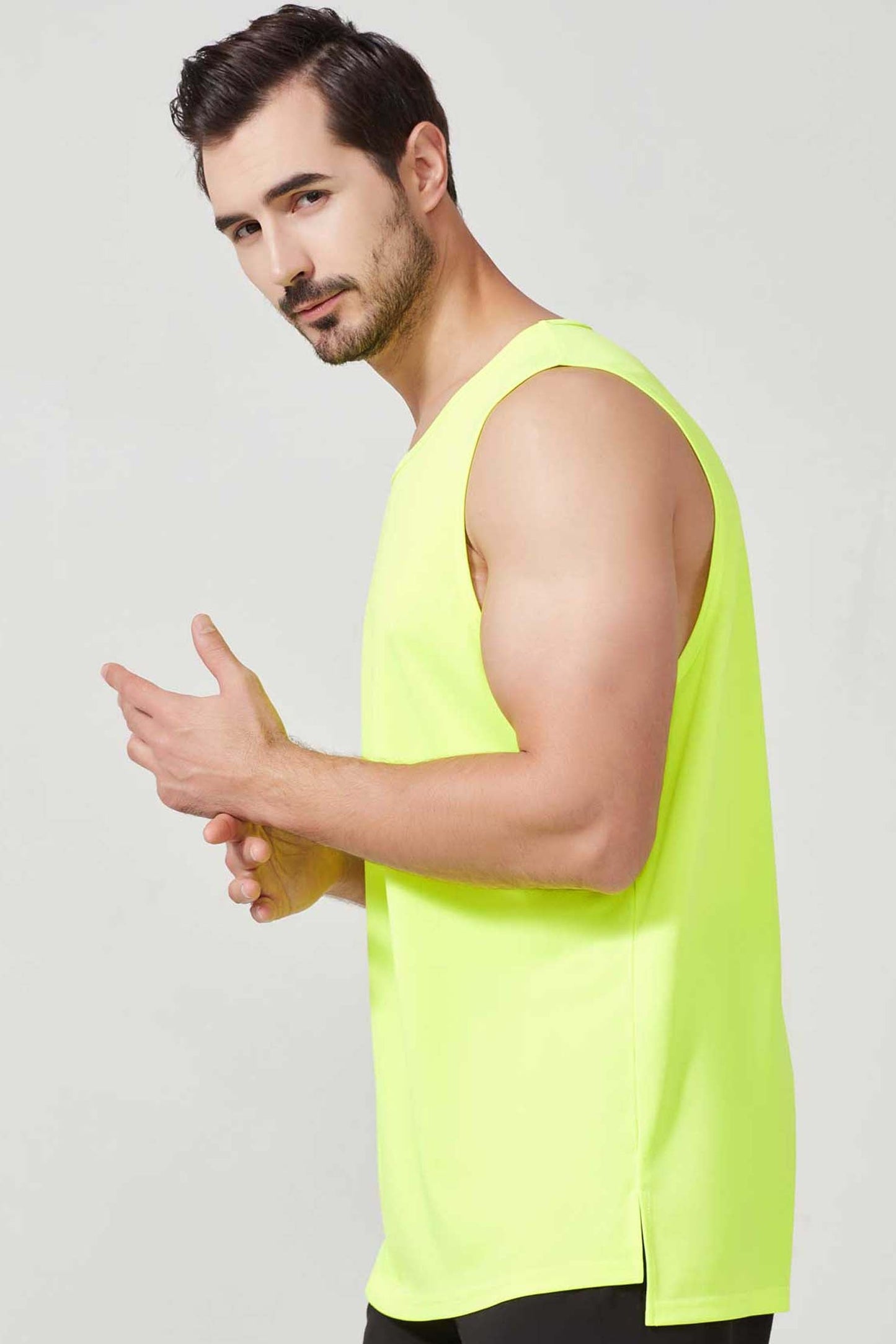 HR2210003-Men's loose summer sports vest, plus size basketball training vest, quick-drying fitness vest