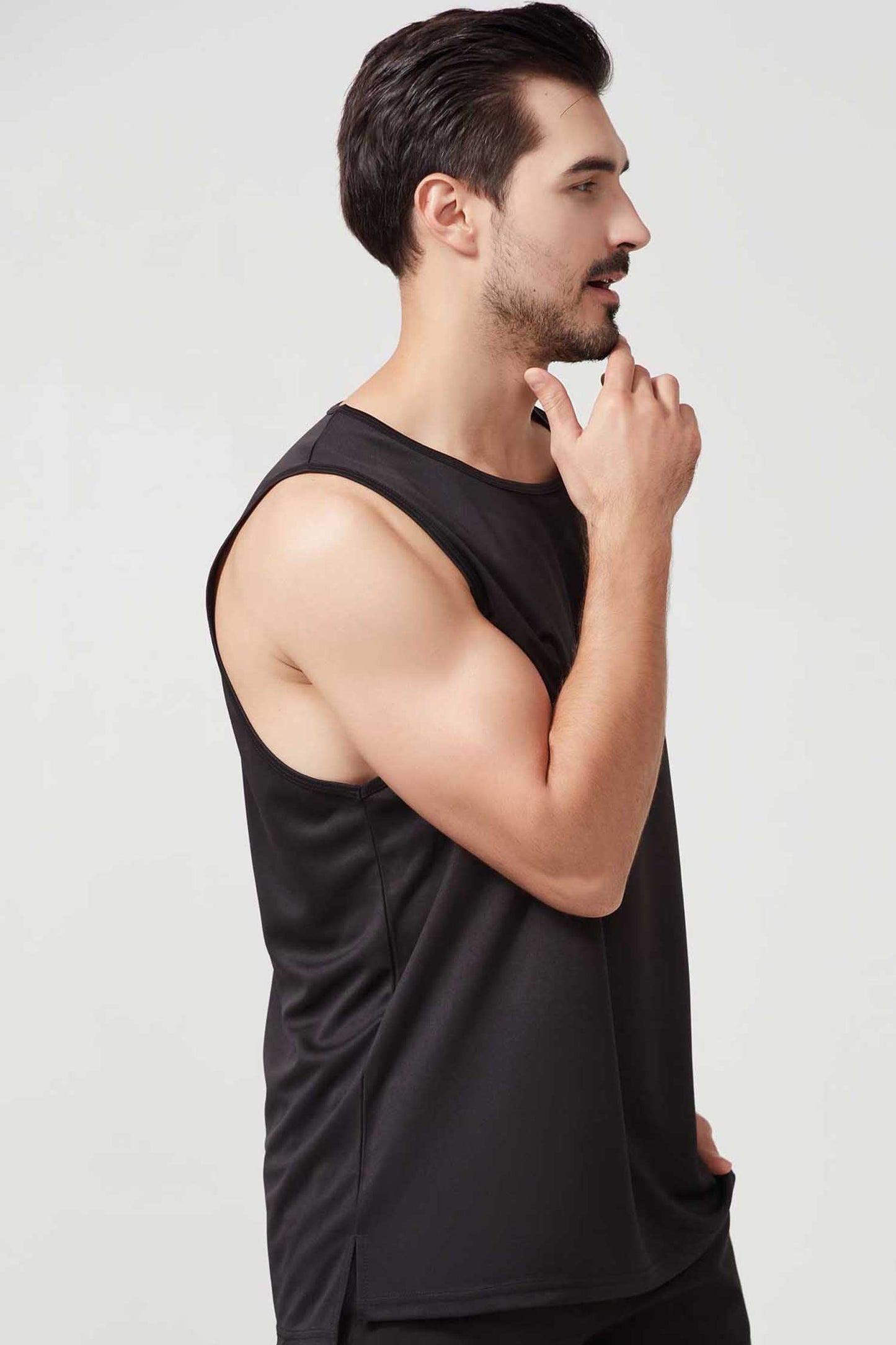 HR2210003-Men's loose summer sports vest, plus size basketball training vest, quick-drying fitness vest