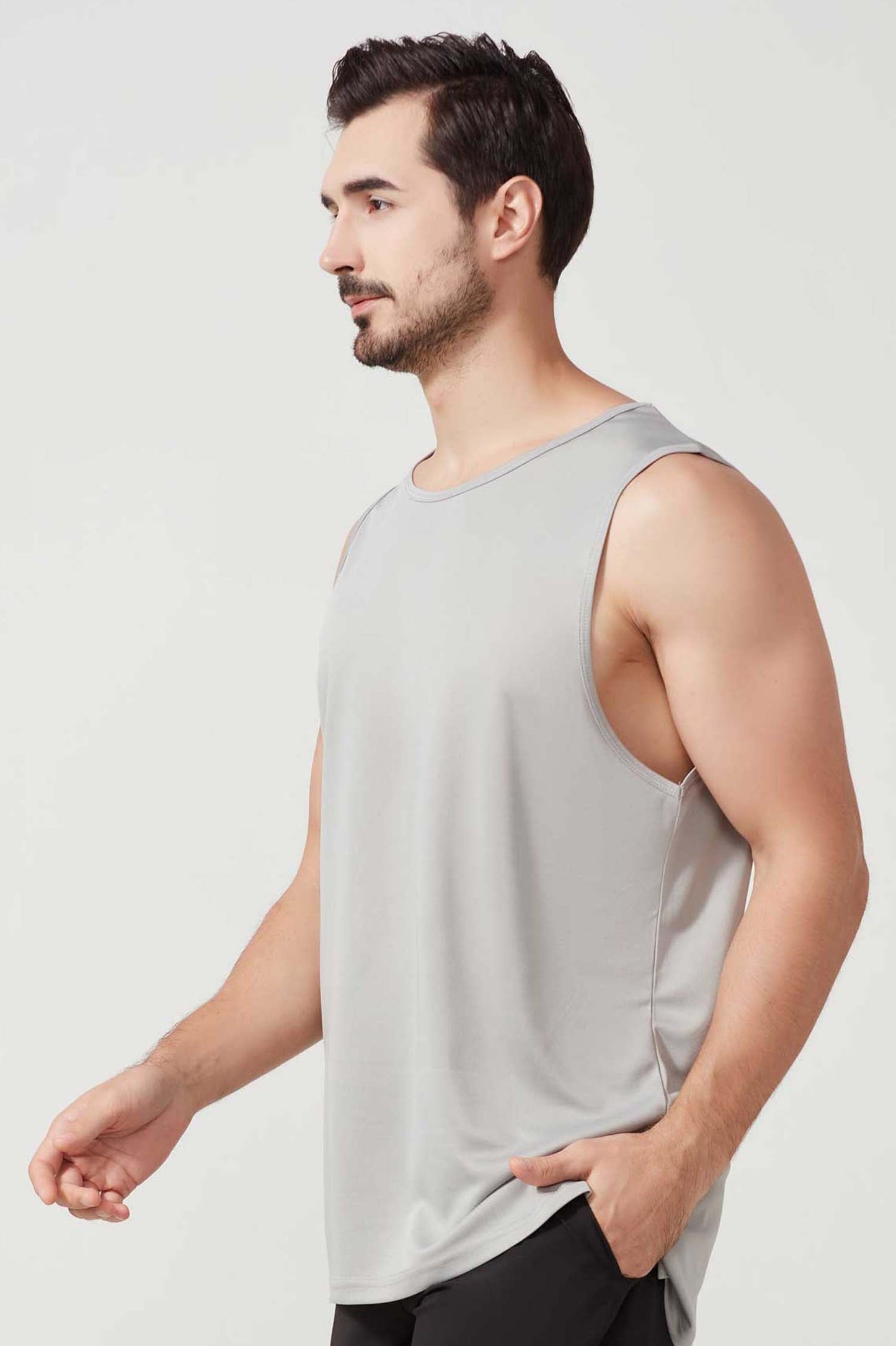HR2210003-Men's loose summer sports vest, plus size basketball training vest, quick-drying fitness vest