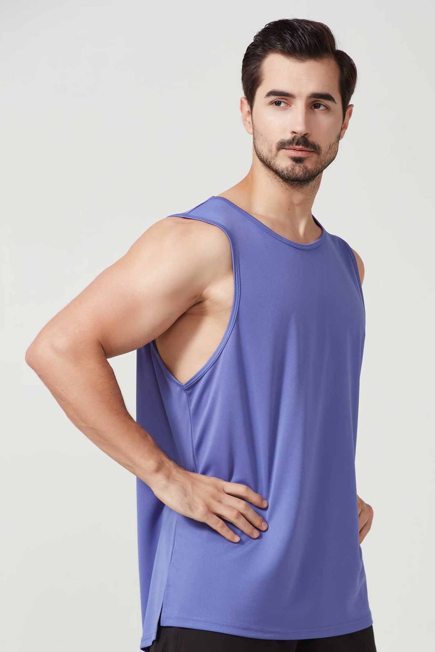 HR2210003-Men's loose summer sports vest, plus size basketball training vest, quick-drying fitness vest