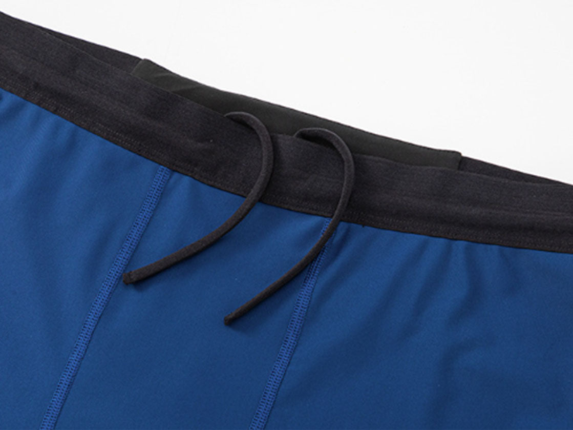 HRYT23401-Men's sports tight pants, high elasticity, outdoor quick-drying running fitness shorts, yoga basketball compression training pants.