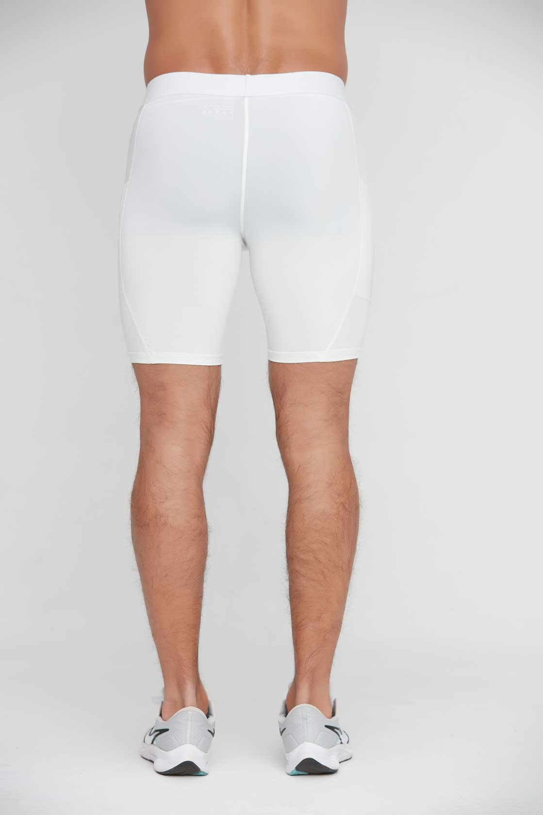 HRG1011-Men's tight-fitting sports capri pants, basketball training base layer fitness shorts, quick-drying shorts with pockets.