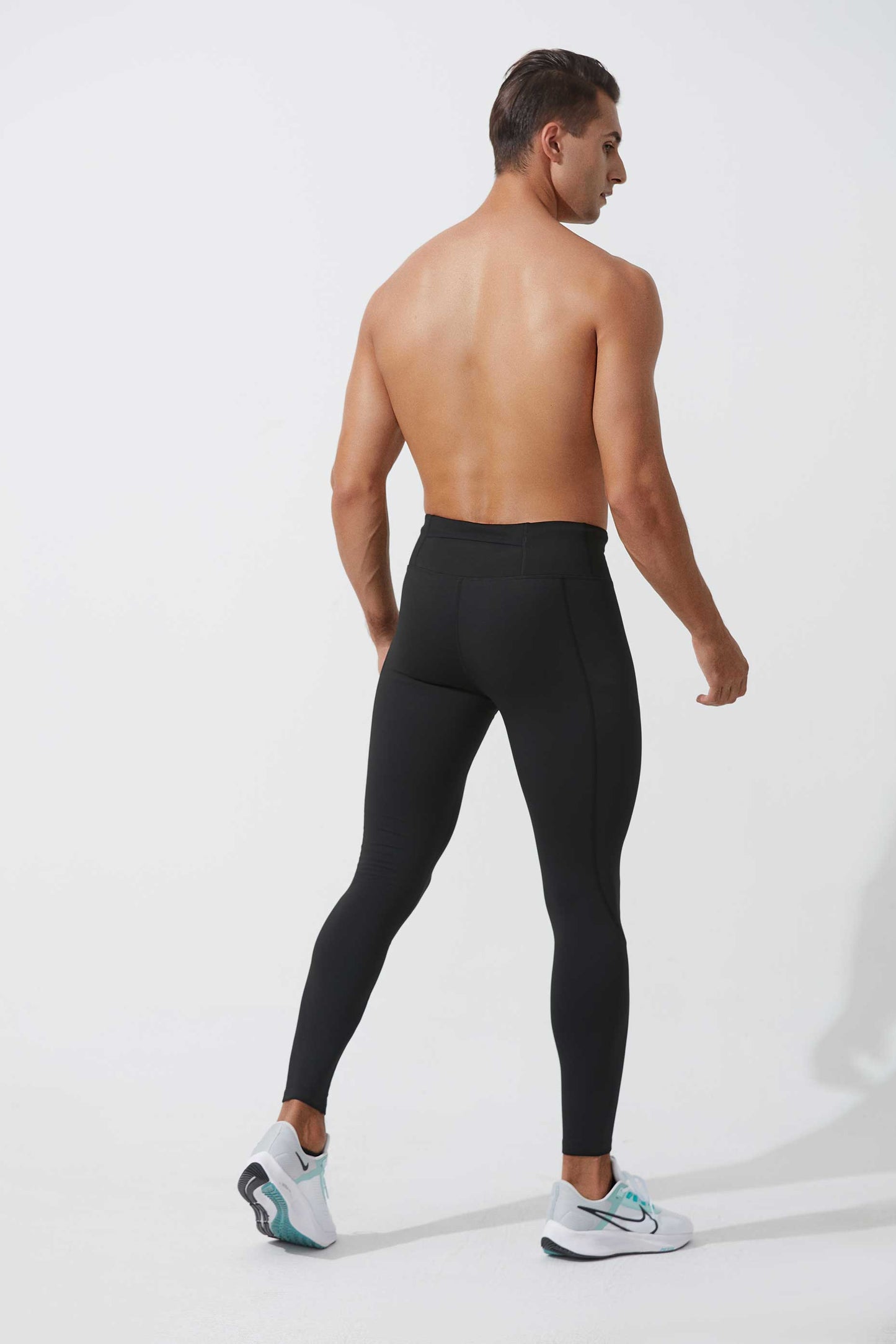 HRYTG1006-High bounce basketball sports leggings Men's waist pocket quick drying compression pants Outdoor running training fitness pants
