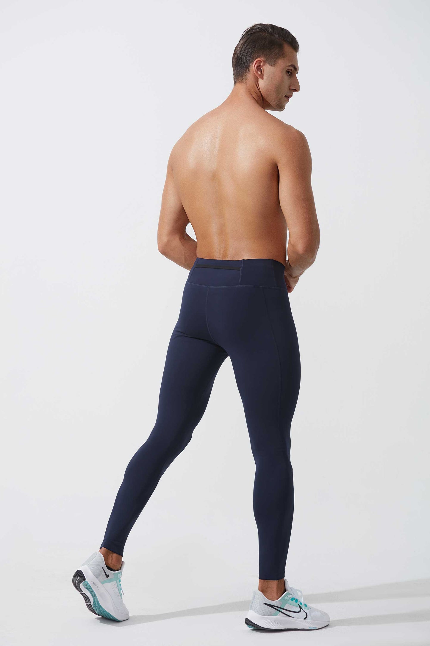 HRYTG1006-High bounce basketball sports leggings Men's waist pocket quick drying compression pants Outdoor running training fitness pants