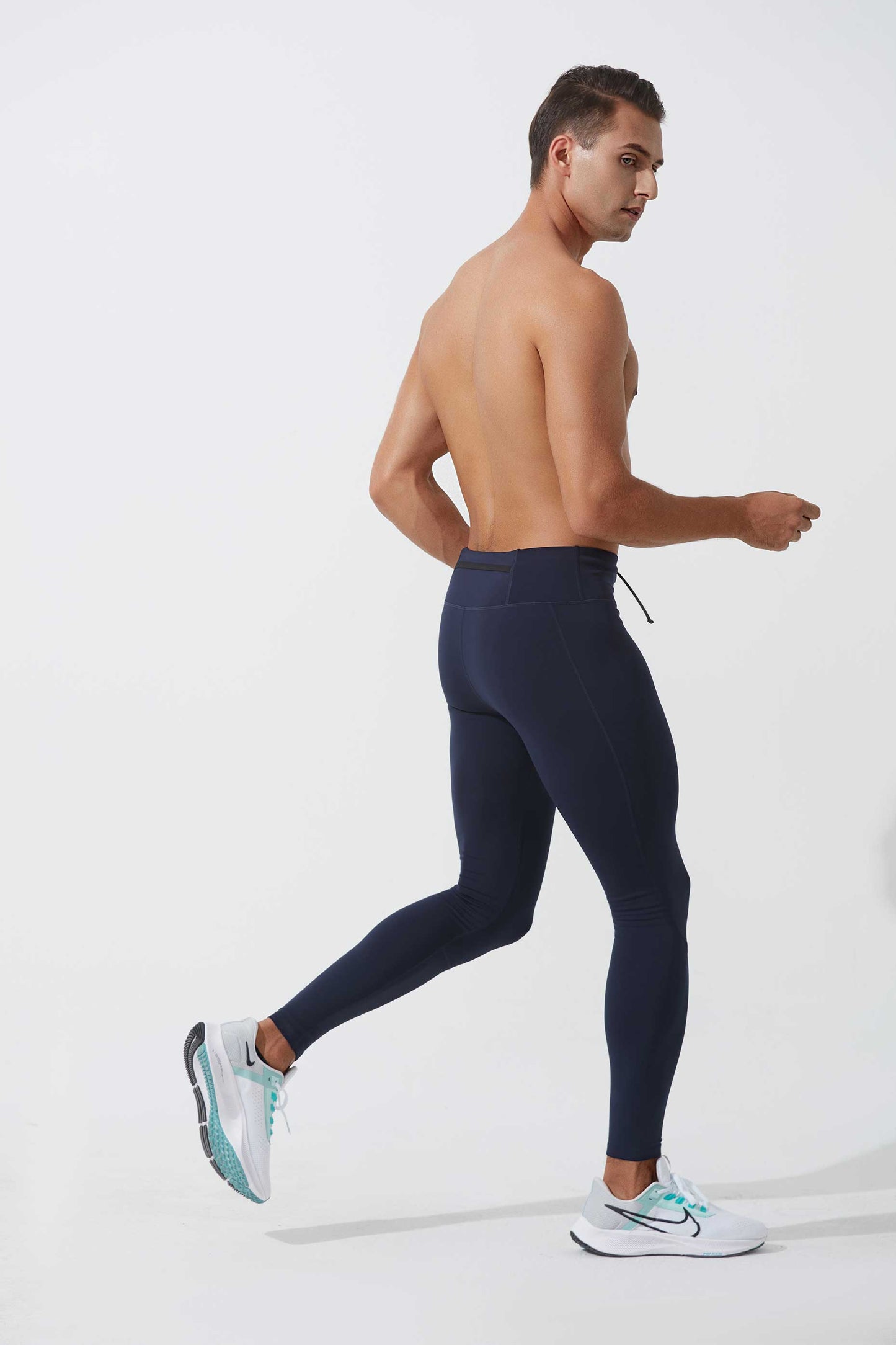 HRYTG1006-High bounce basketball sports leggings Men's waist pocket quick drying compression pants Outdoor running training fitness pants