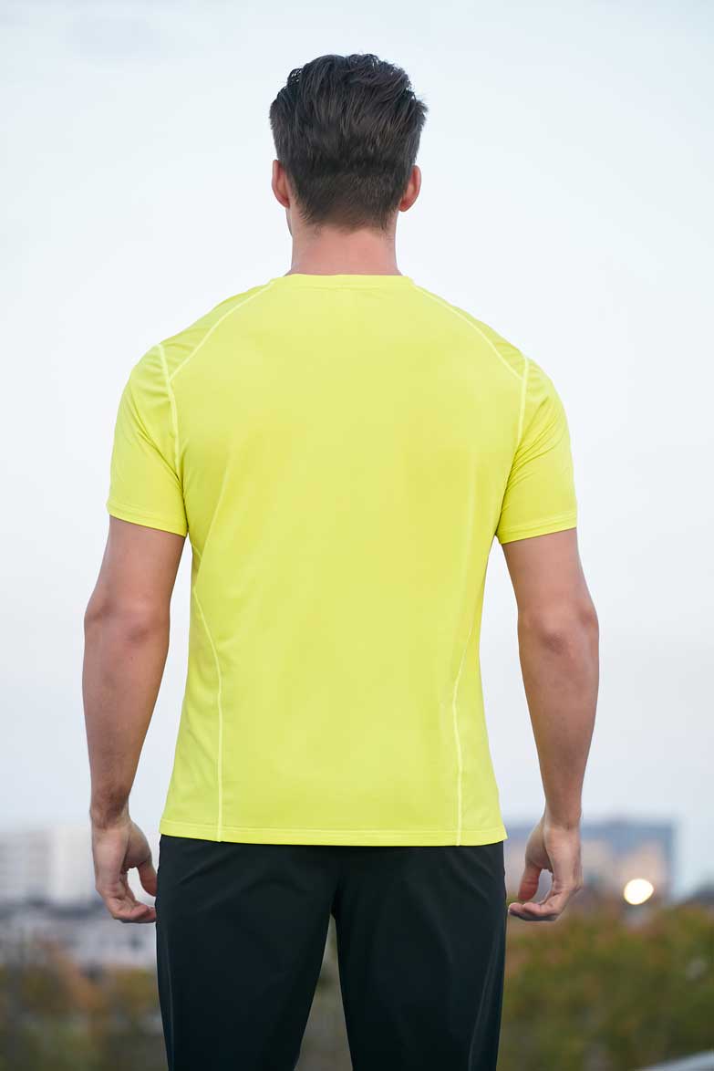 HRDT23206-Summer sports short-sleeved T-shirt, quick-drying, men's outdoor team uniform, suitable for running training, loose plus-size, round neck fitness short-sleeved