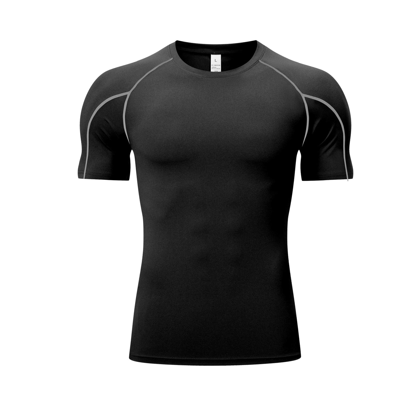 HRYTG1032-Men's PRO tights short sleeve sports running training clothes basketball fitness clothes quick dry short sleeve T-shirt