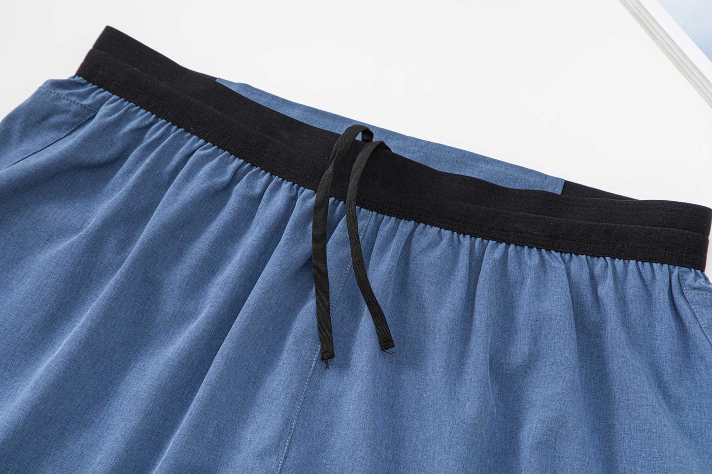HRDK23401-Outdoor running double-layer breathable fitness shorts for men, European and American plus size faux two-piece anti-light sports shorts, quick-drying