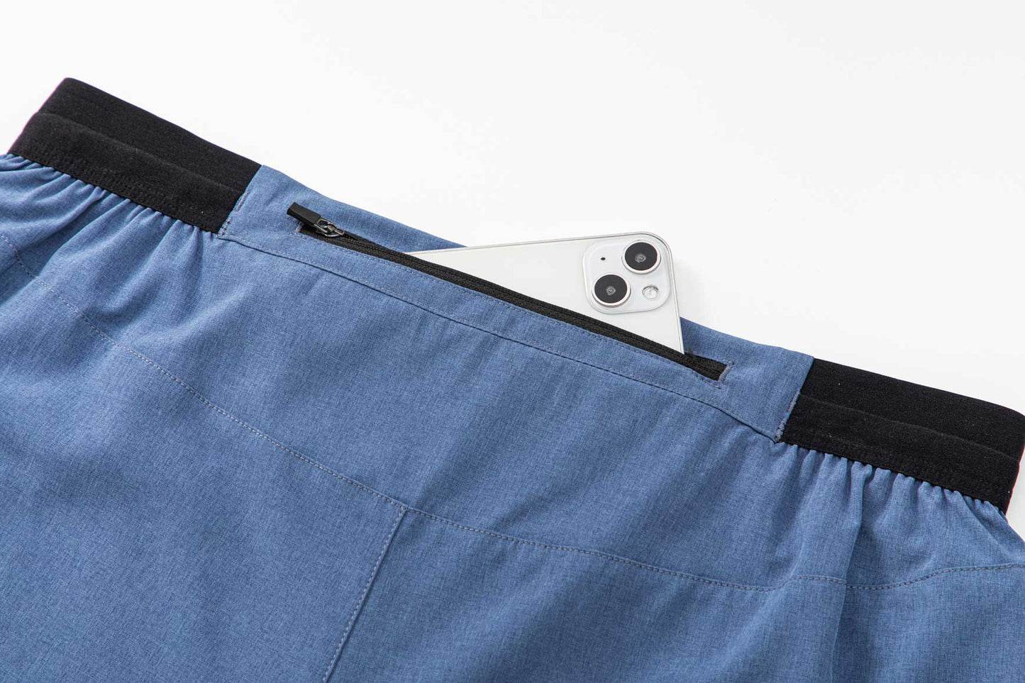 HRDK23401-Outdoor running double-layer breathable fitness shorts for men, European and American plus size faux two-piece anti-light sports shorts, quick-drying