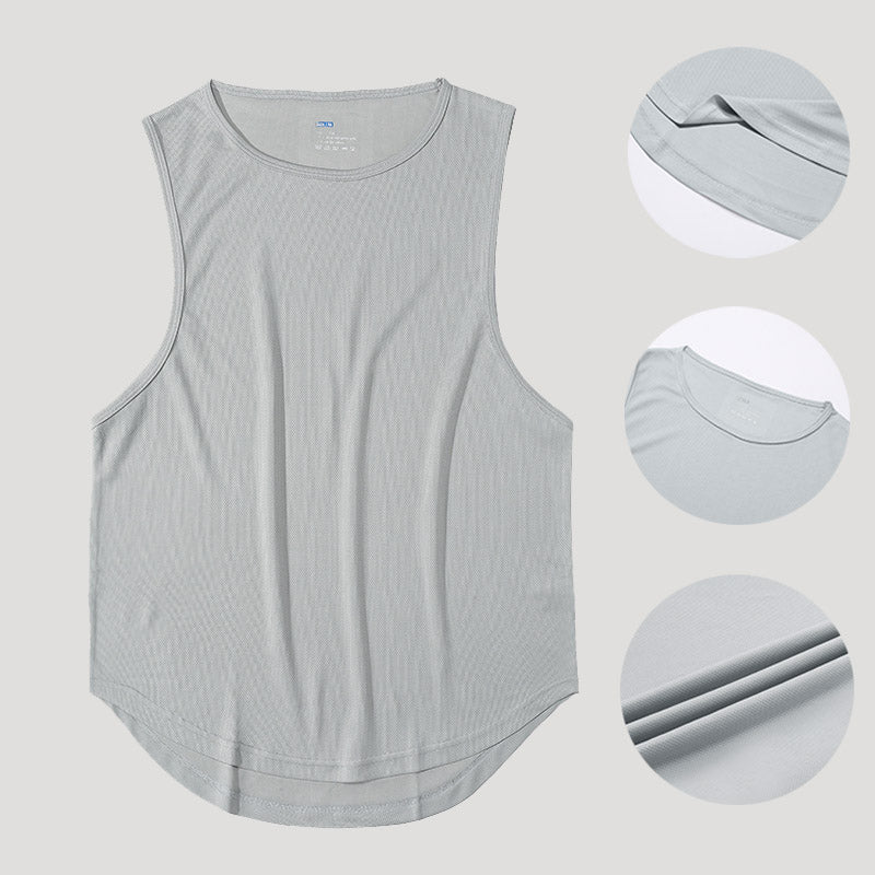 HRBX10001-Summer marathon quick-drying sports vest for men, sleeveless tank top for running and training, loose fit for basketball
