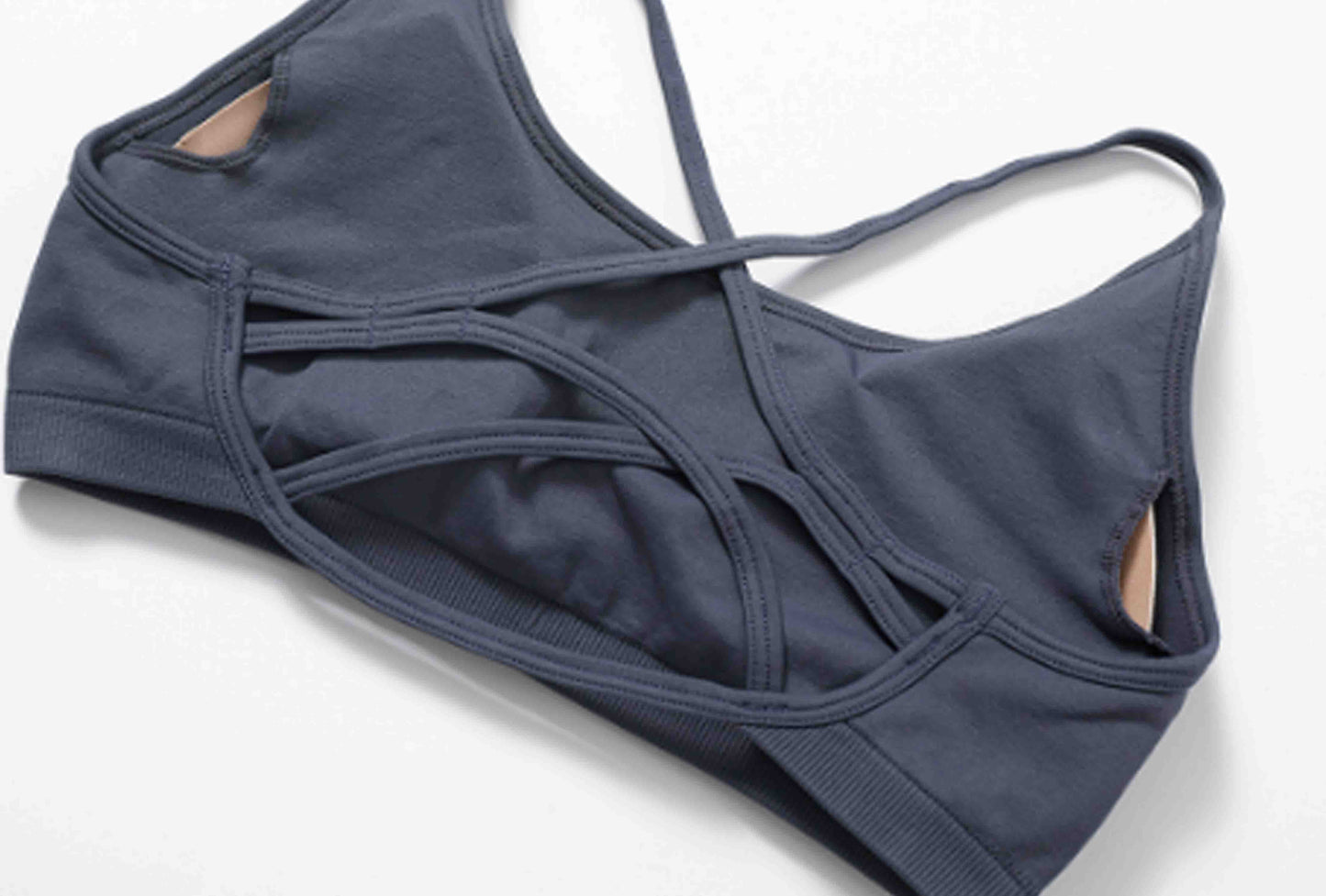 HR7655 Seamless cross-back yoga bra and quick-drying yoga top with a sense of high-end fashion for summer fitness