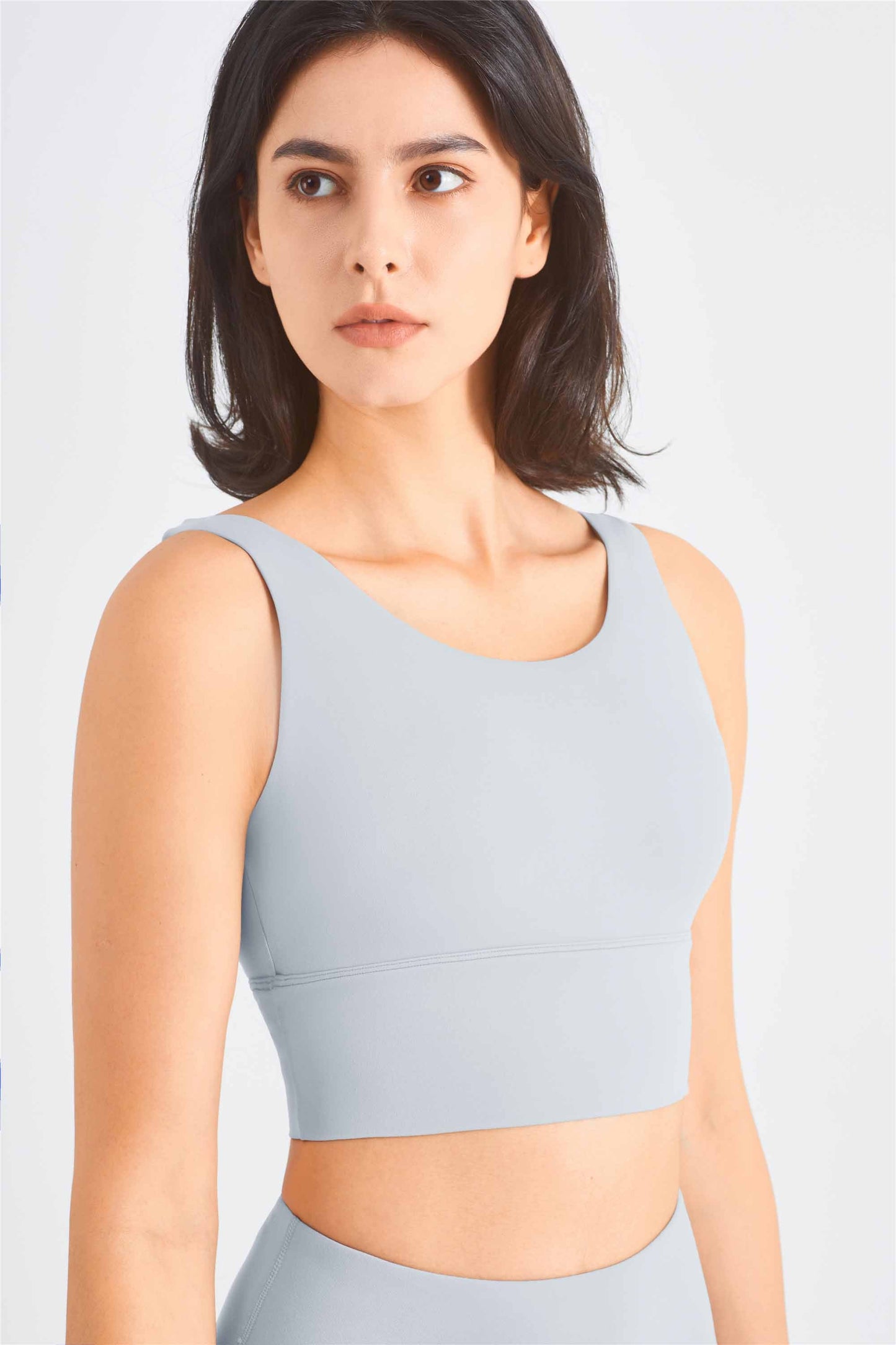 WX1460-Lycra Deep V back Yoga sports underwear Europe and the United States high neck fitness bra gather sports vest female summer